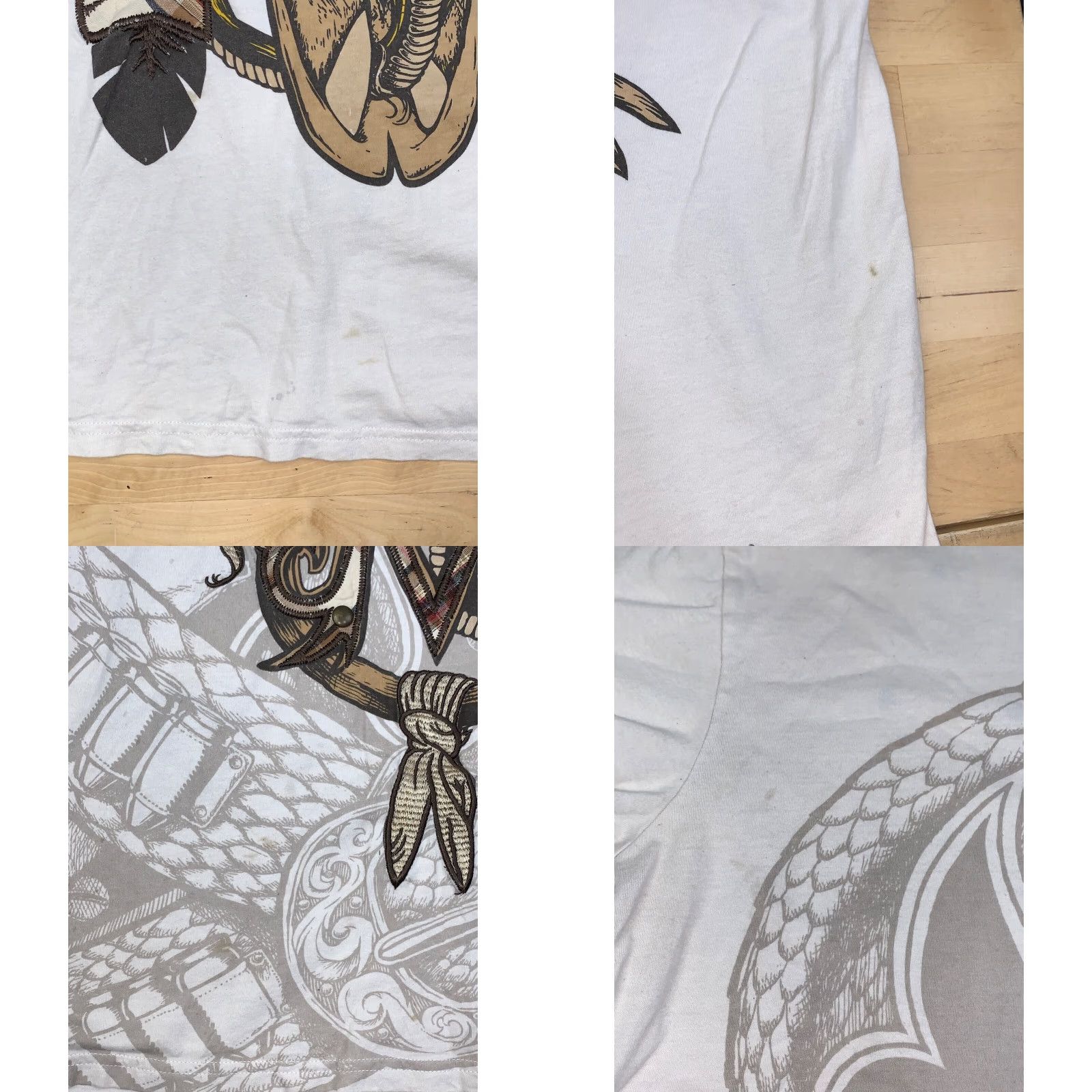 Vintage VINTAGE Miskeen Shirt Mens 3XL White Cobra Cowboy Western Y2K Size US XXL / EU 58 / 5 - 8 Thumbnail