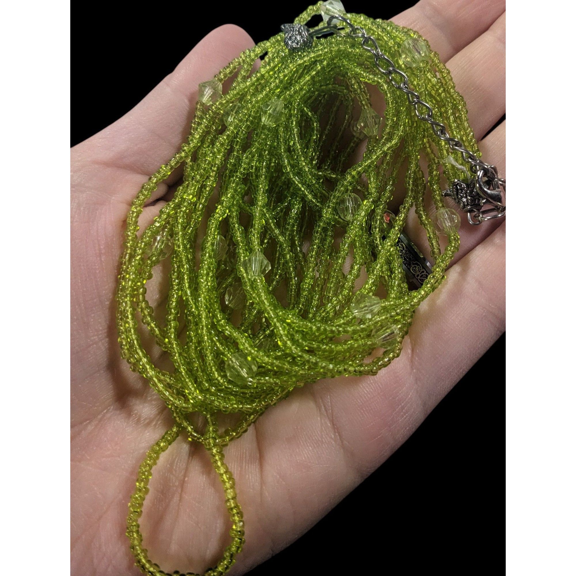 Other Lime Green Glass Multilayer Beaded Necklace Size ONE SIZE - 4 Thumbnail