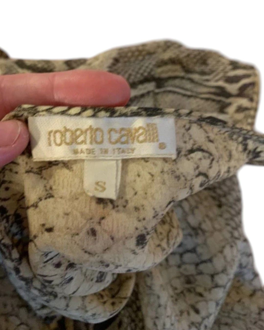 Roberto Cavalli ARCHIVE S/S 1998 RUNWAY SNAKE SKIN SILK DRESS Size S / US 4 / IT 40 - 5 Thumbnail