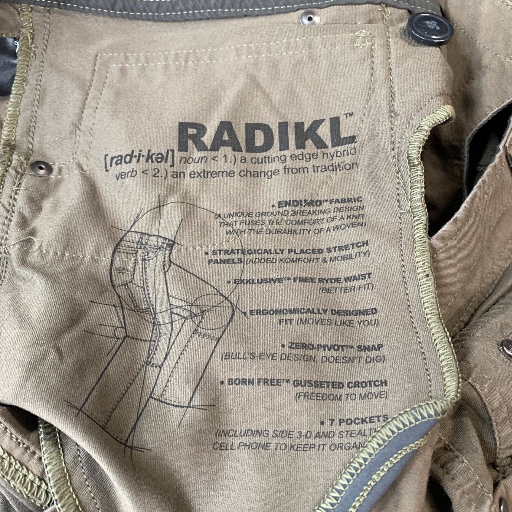 Vintage KUHL RADIKL Hiking Pants Mens 38x32 Brown Stretch Outdoor Work Lightweight Size US 38 / EU 54 - 3 Thumbnail