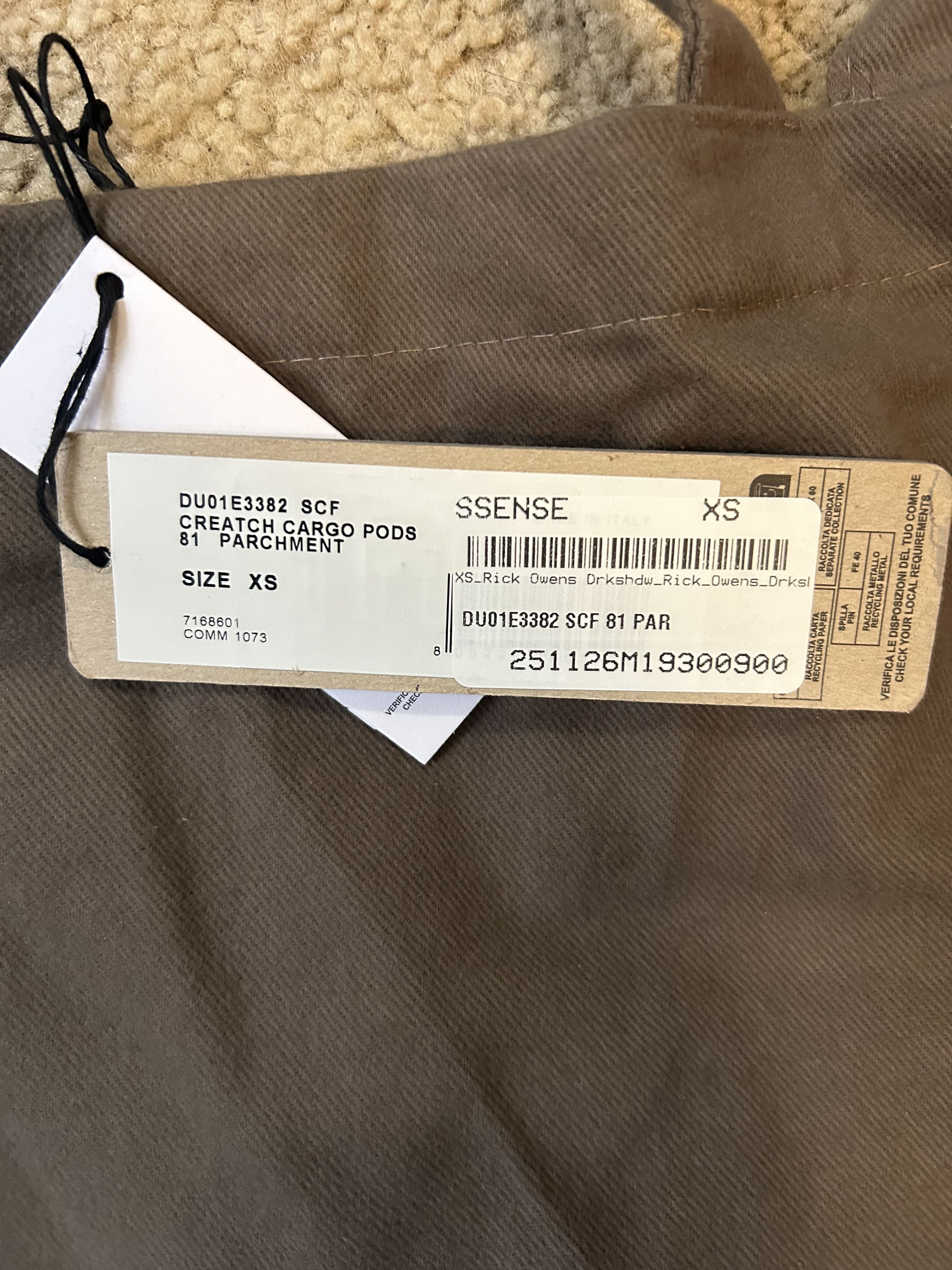 Rick Owens Drkshdw Rick Owen’s Drkshdw Beige Hollywood Creatch Cargo Pods Size US 30 / EU 46 - 6 Thumbnail