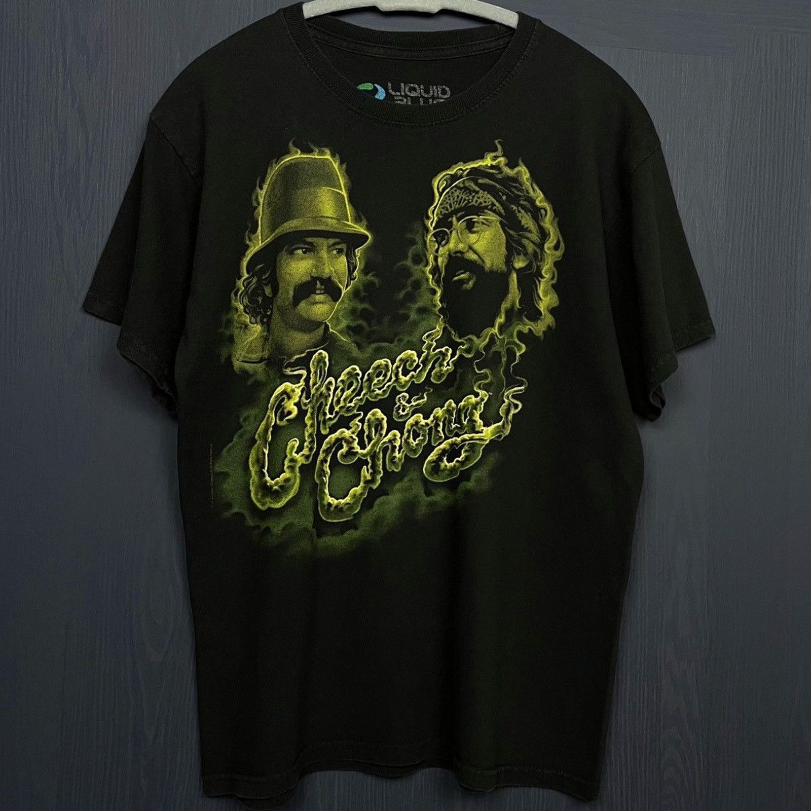 Harley Davidson × Japanese Brand × Vintage 💧LIQUID BLUE Cheech and Chong T Size US M / EU 48-50 / 2 - 1 Thumbnail