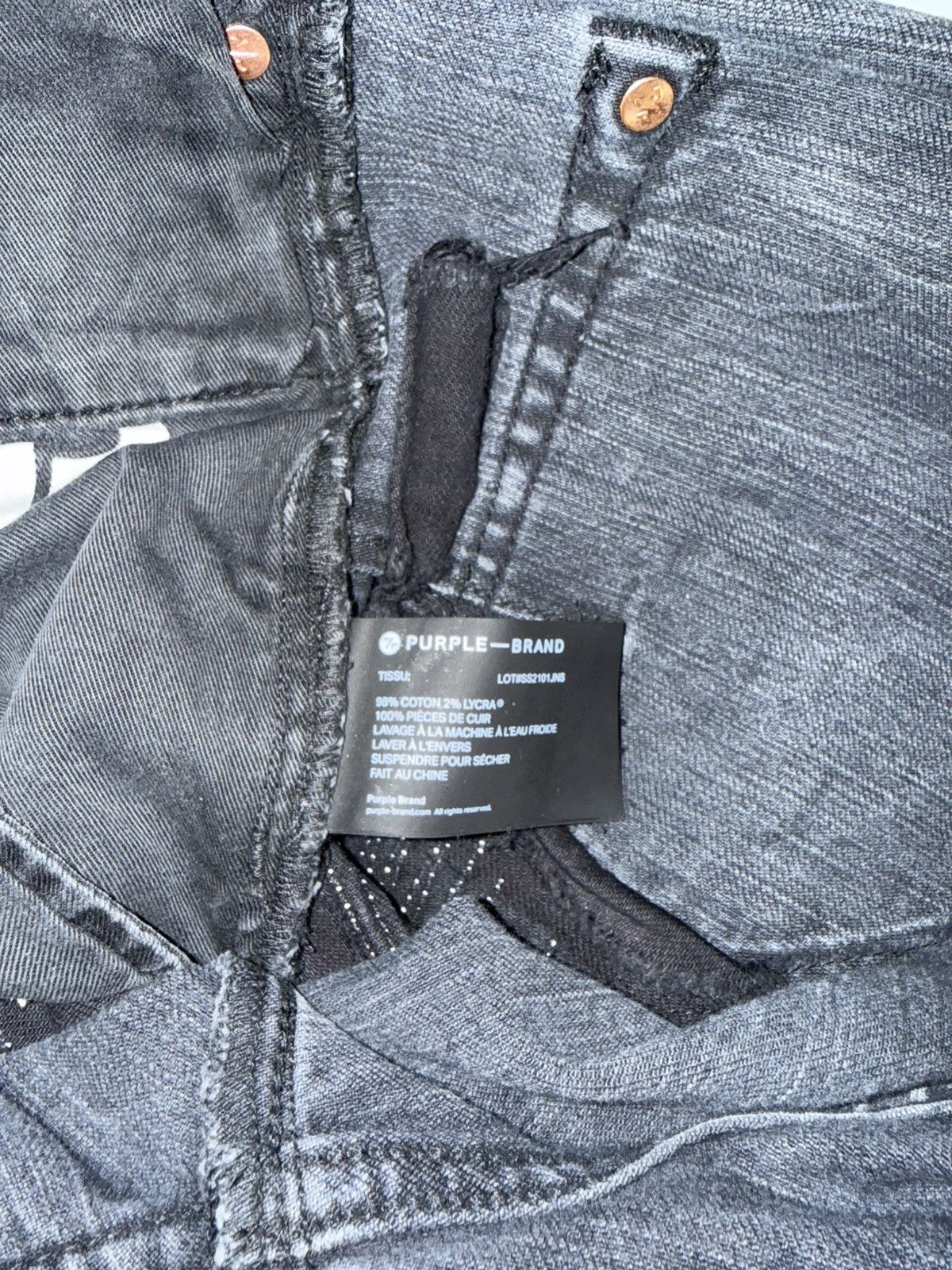 Purple Brand Purple Brand Dark Grey Skinny Jeans Size US 32 / EU 48 - 6 Thumbnail