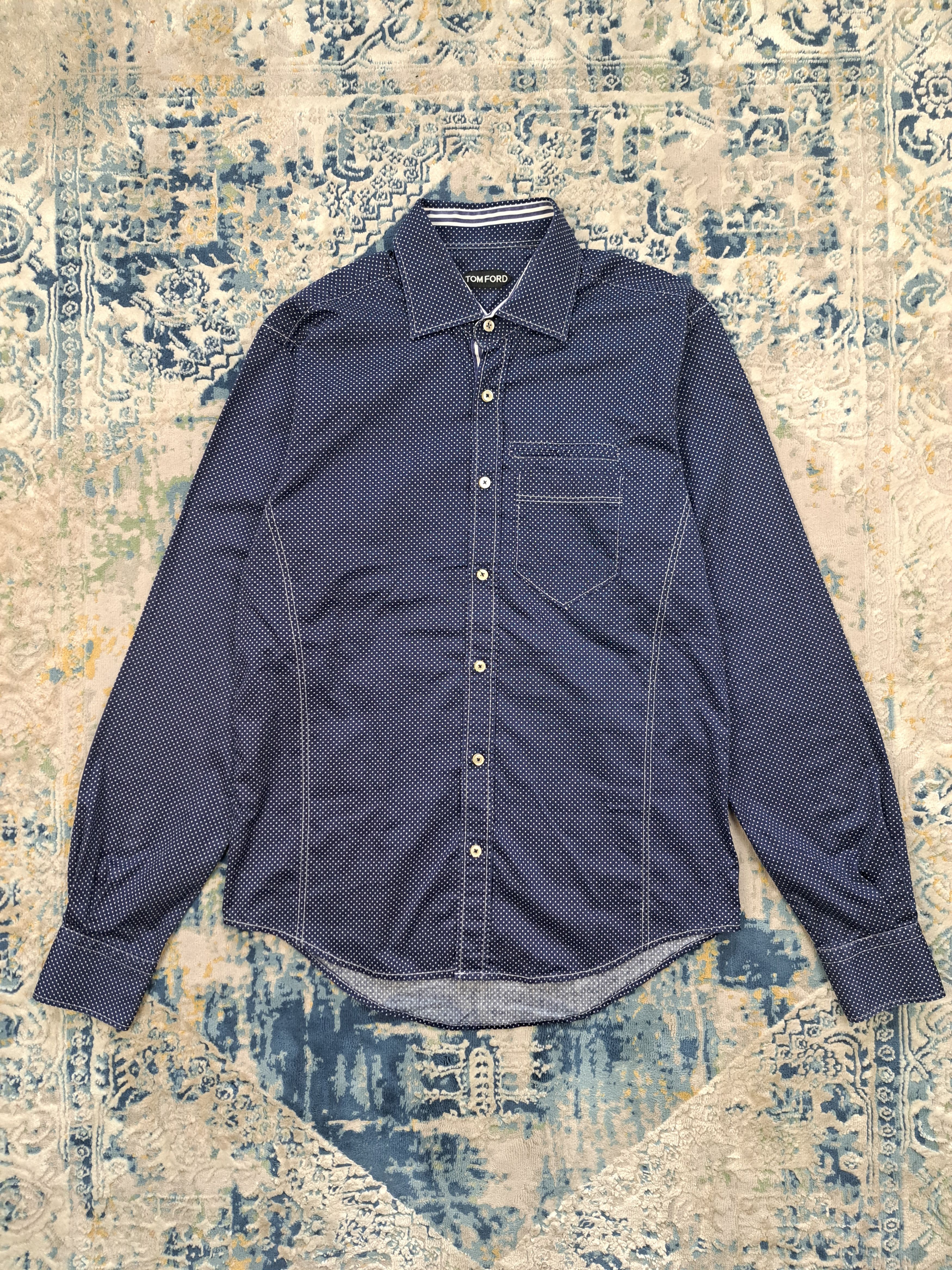 Tom Ford Tom Ford Polka Dot Archive Button Up Shirt M Designer Size US M / EU 48-50 / 2 - 3 Thumbnail