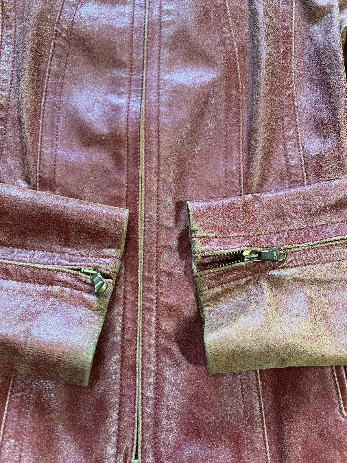 Donna Karan Nice design DKNY zipper leather biker jacket Like Hedi Size M / US 6-8 / IT 42-44 - 12 Thumbnail