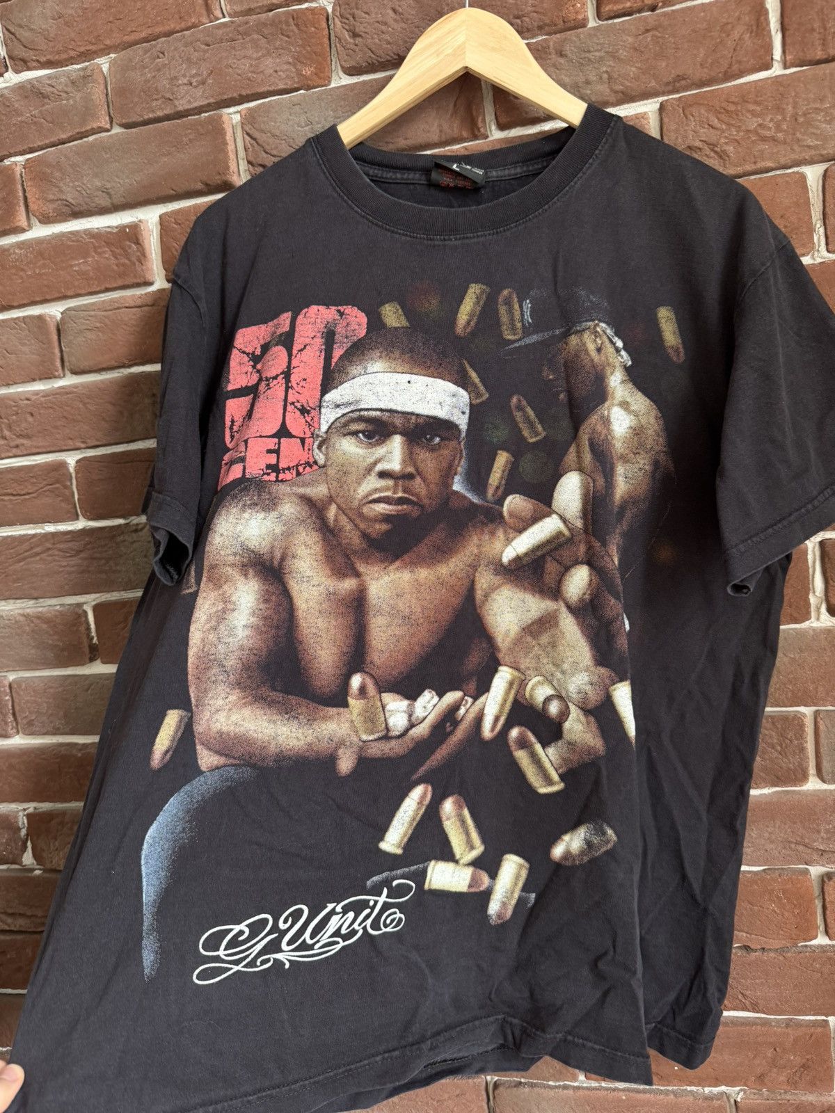 Rap Tees 00s Vintage G Unit 50 cent Rap Hip Hop Band Tshirt Rare Size US L / EU 52-54 / 3 - 3 Thumbnail