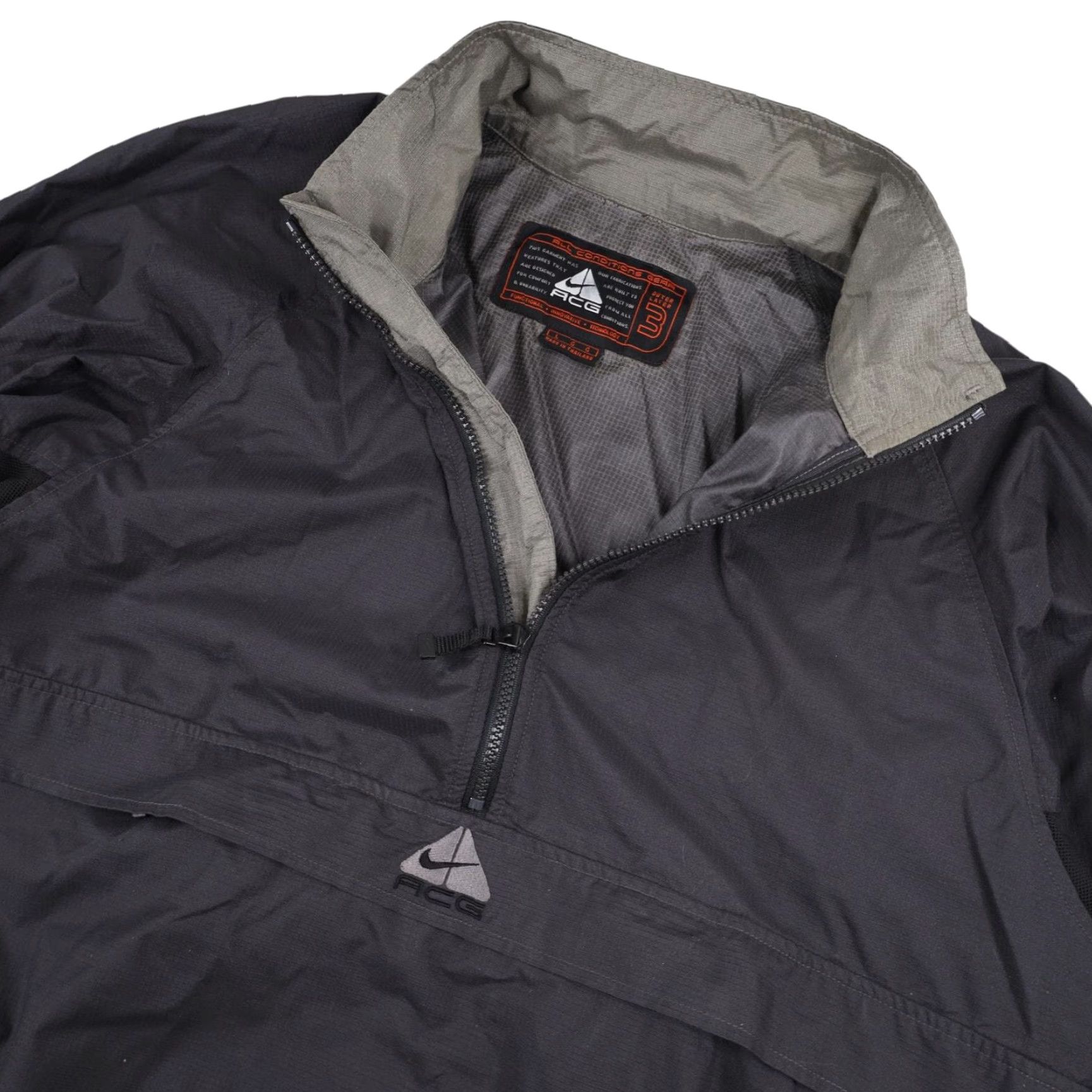 Nike ACG VINTAGE Nike ACG Jacket Windbreaker Layer 3 Packable Men L Black Mens Size US L / EU 52-54 / 3 - 5 Thumbnail