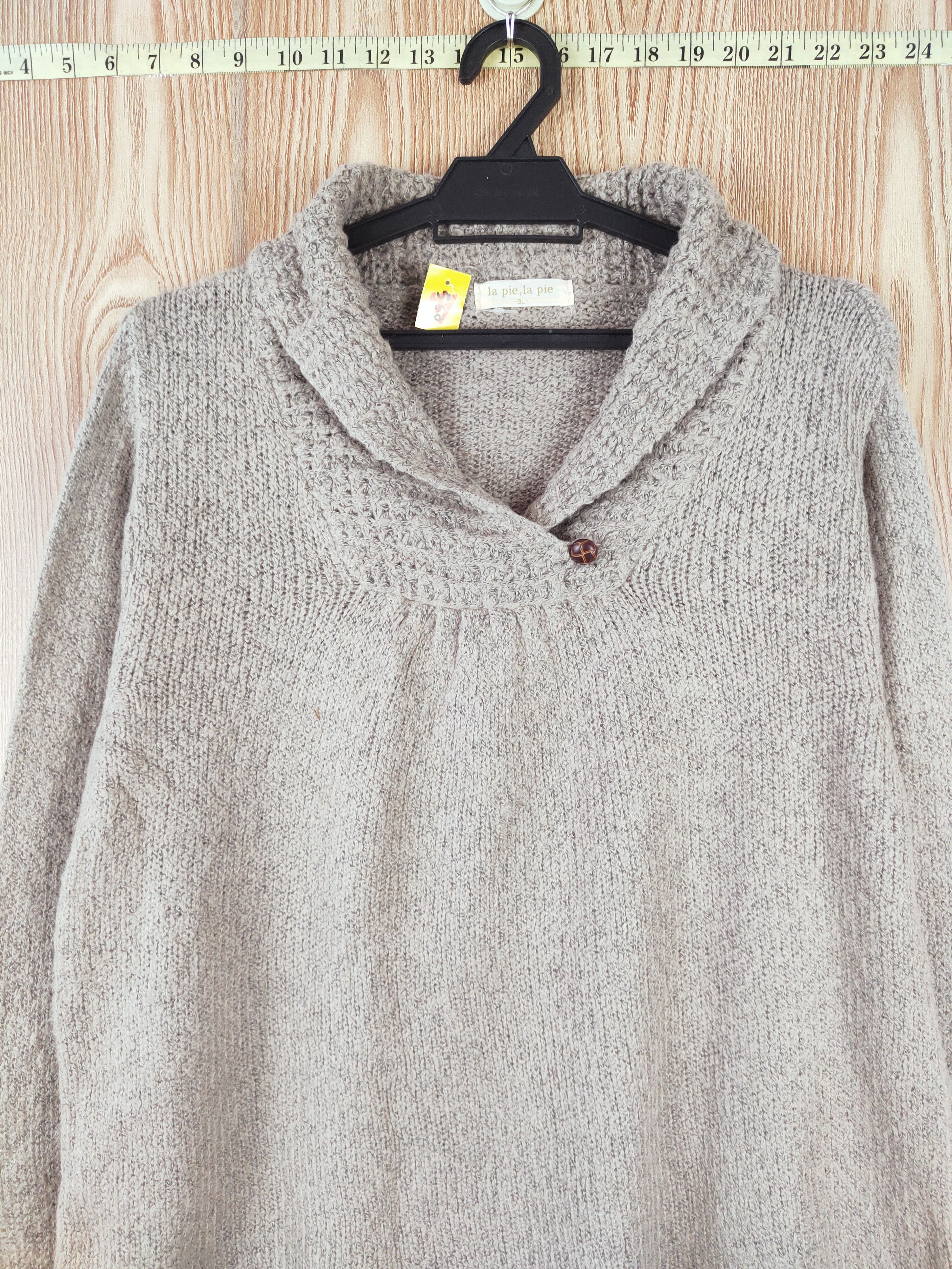Japanese Brand La pie,La pie Brown Knitwear Sweatshirts #W296 Size L / US 10 / IT 46 - 2 Thumbnail