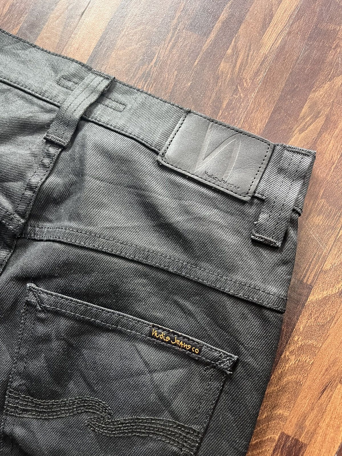 Nudie Jeans Thin Finn Black 2 black Nudie jeans CO Size US 28 / EU 44 - 7 Thumbnail