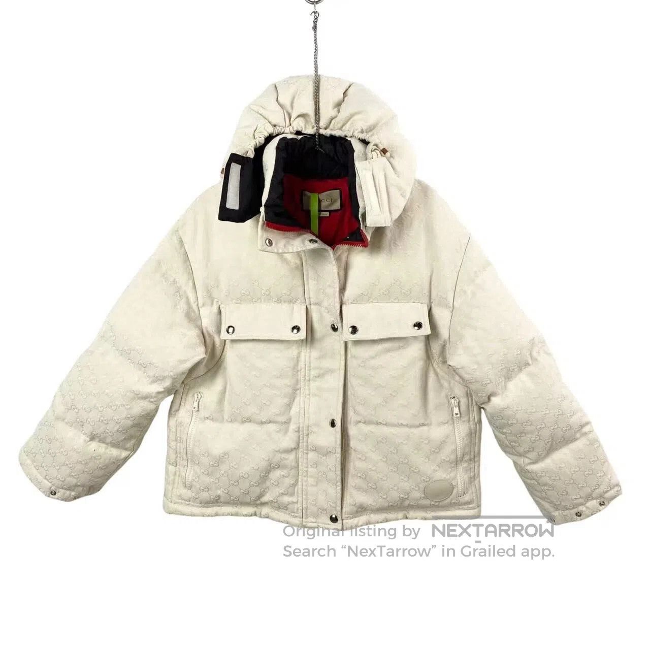 Gucci Guicci Double G dark pattern full print down jacket| Size XXS / US 00 / IT 34 - 1 Thumbnail