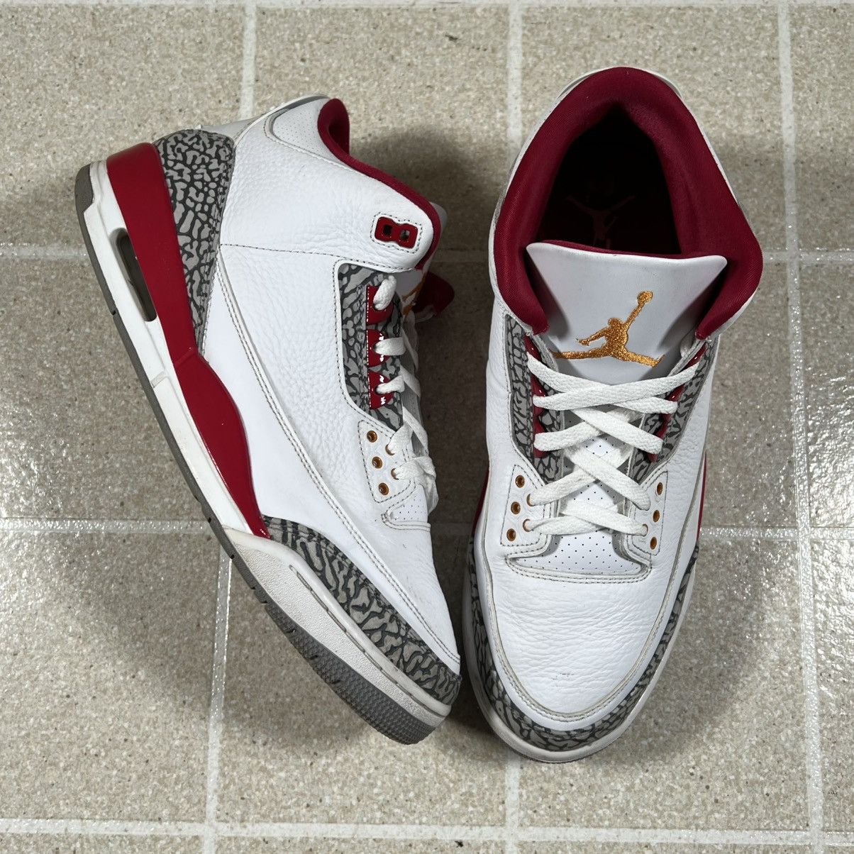 Jordan Brand Air Jordan 3 Retro Cardinal Red Size 12 Basketball Nike Size US 13 / EU 46 - 2 Thumbnail