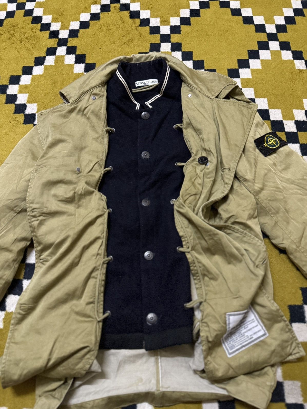 Stone Island 💸Last Drop💸Vintage Archive Stone Island Raso Gommato Size US M / EU 48-50 / 2 - 13 Thumbnail