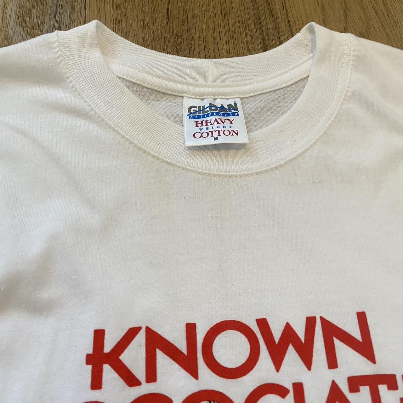 Gildan 2000s Known Associate biker tee - white cotton Size US M / EU 48-50 / 2 - 4 Thumbnail