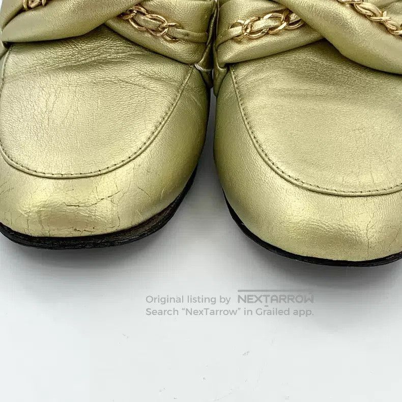 Chanel Chanel Golden hemp chain casual flat loafers Size US 5.5 / IT 35.5 - 8 Thumbnail