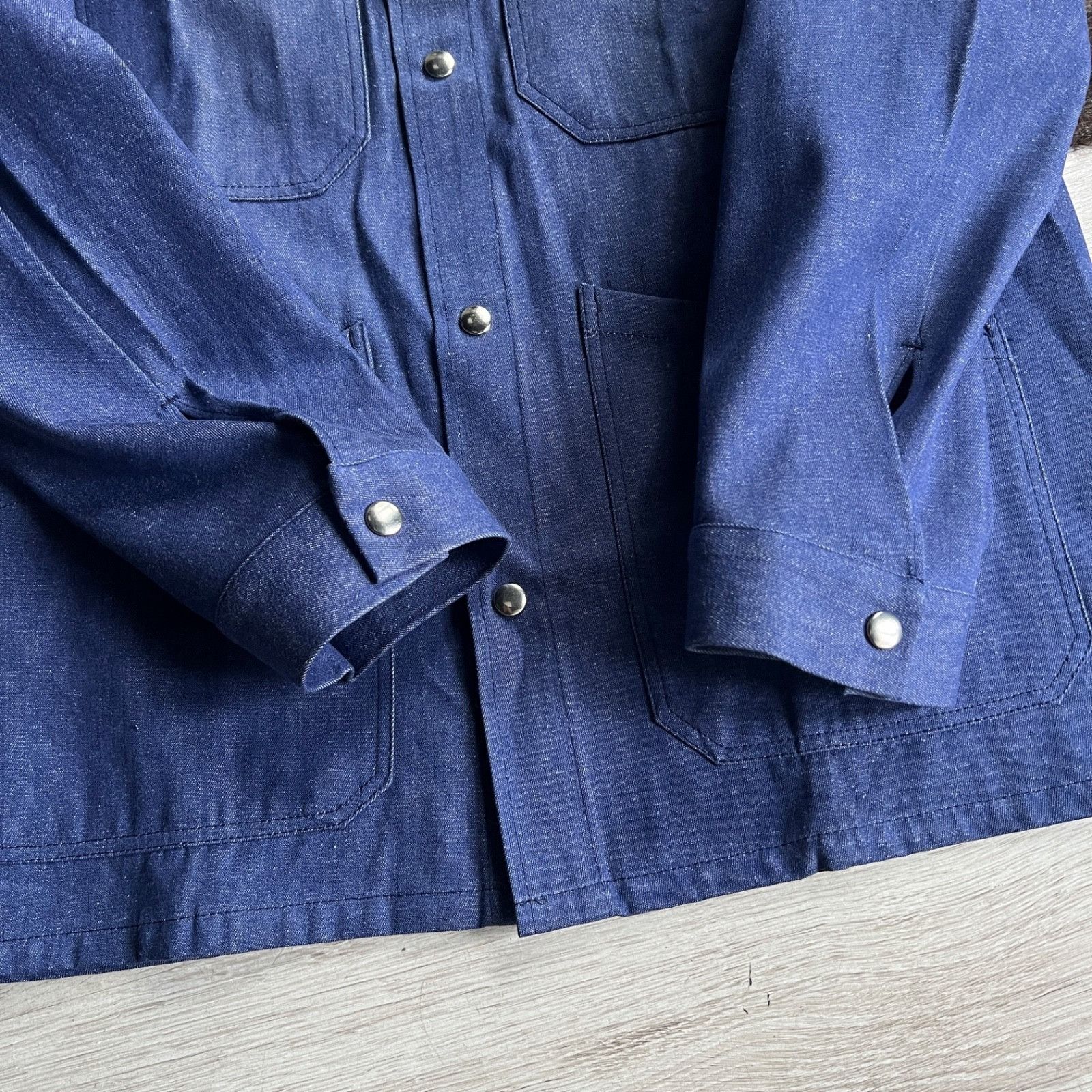 Vintage Vintage French Workwear Utility Chore Snap Jacket 9685AC Size US L / EU 52-54 / 3 - 5 Thumbnail