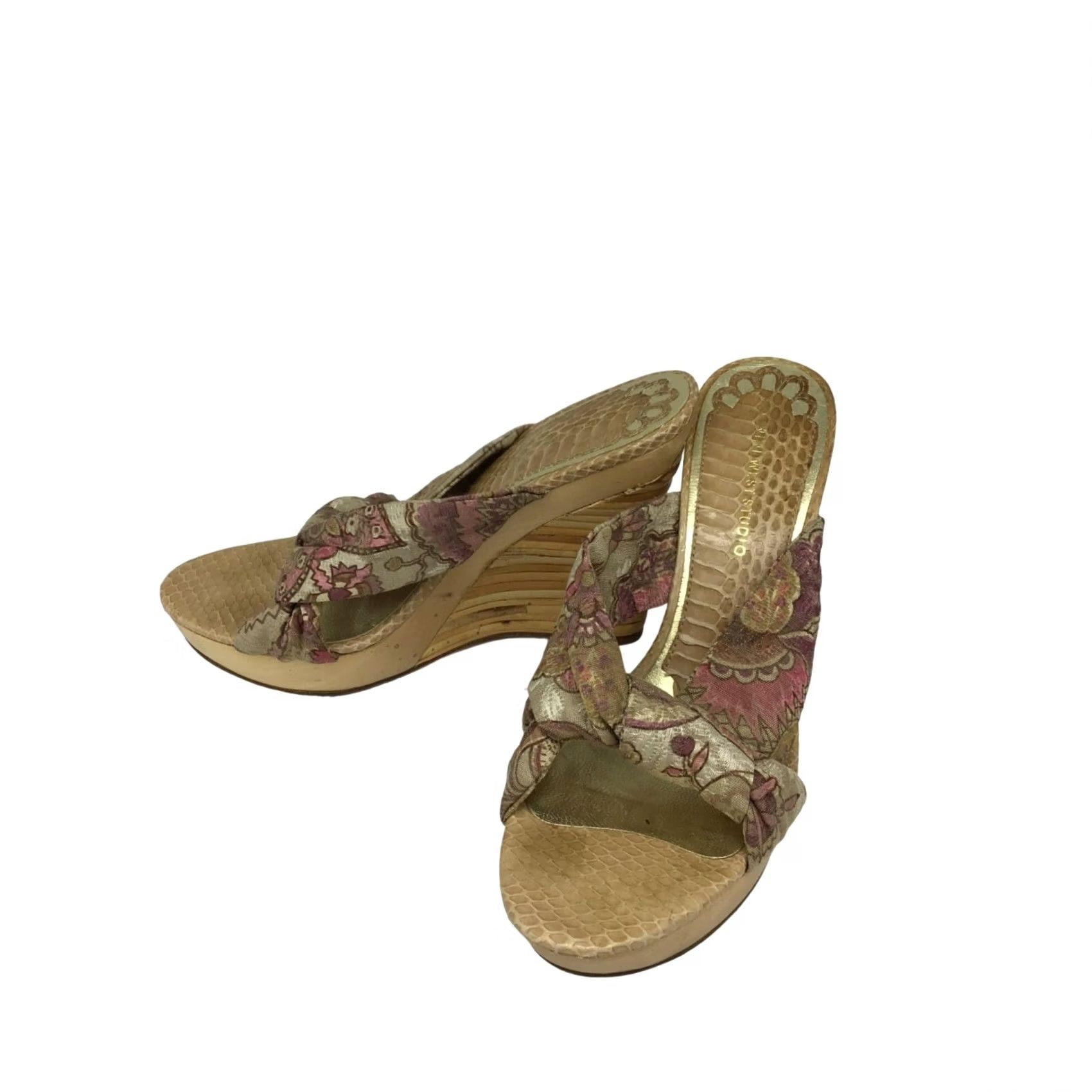 Nine West Nine West Women’s Pump Wedge Heel Tan 6 Womens 6 Pre-Owned Good Size US 6 / IT 36 - 2 Thumbnail