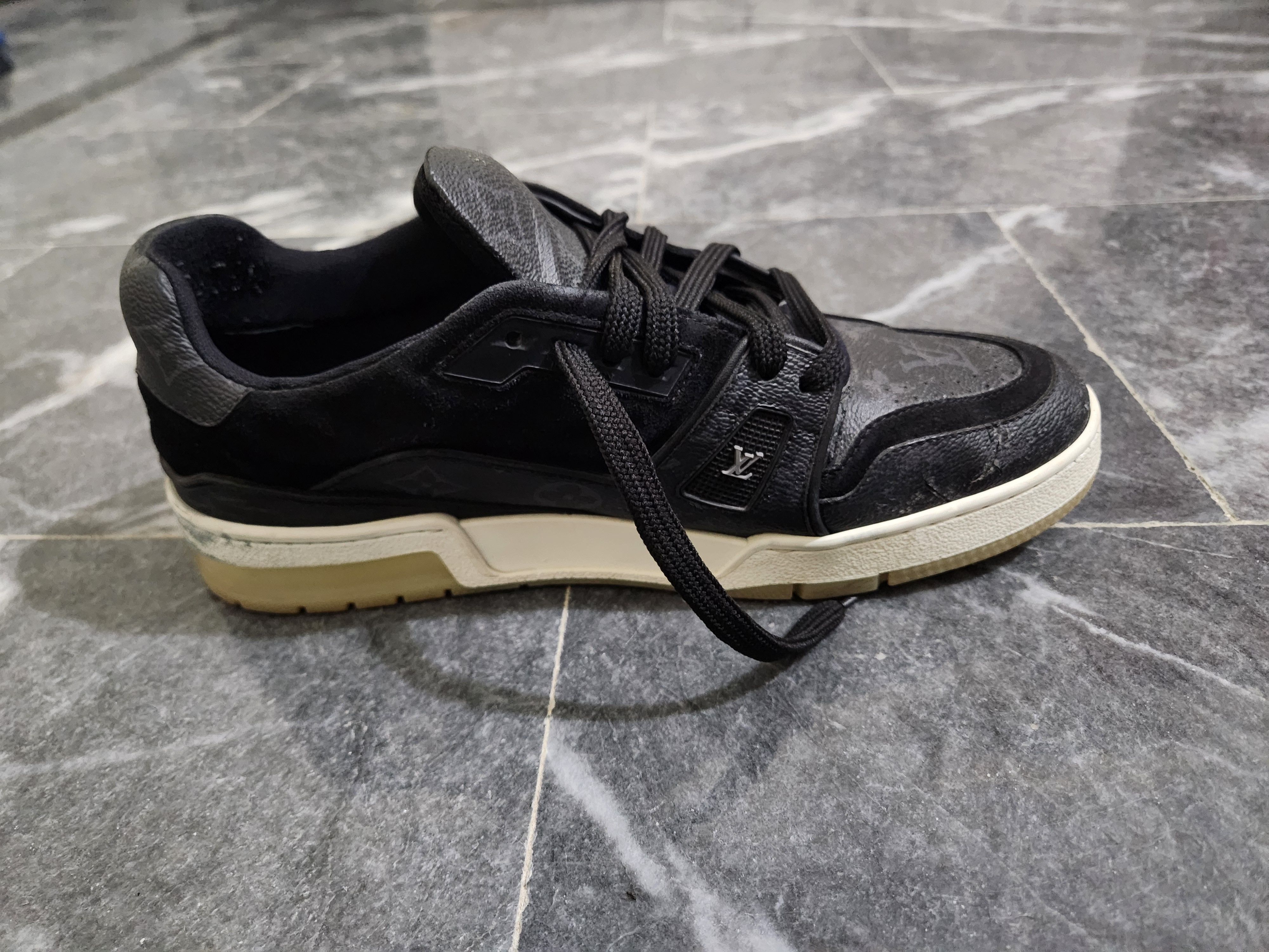 Louis Vuitton Louis Vuitton LV Trainer Sneakers – Black (Monogram Sole) Size US 8.5 / EU 41-42 - 6 Thumbnail