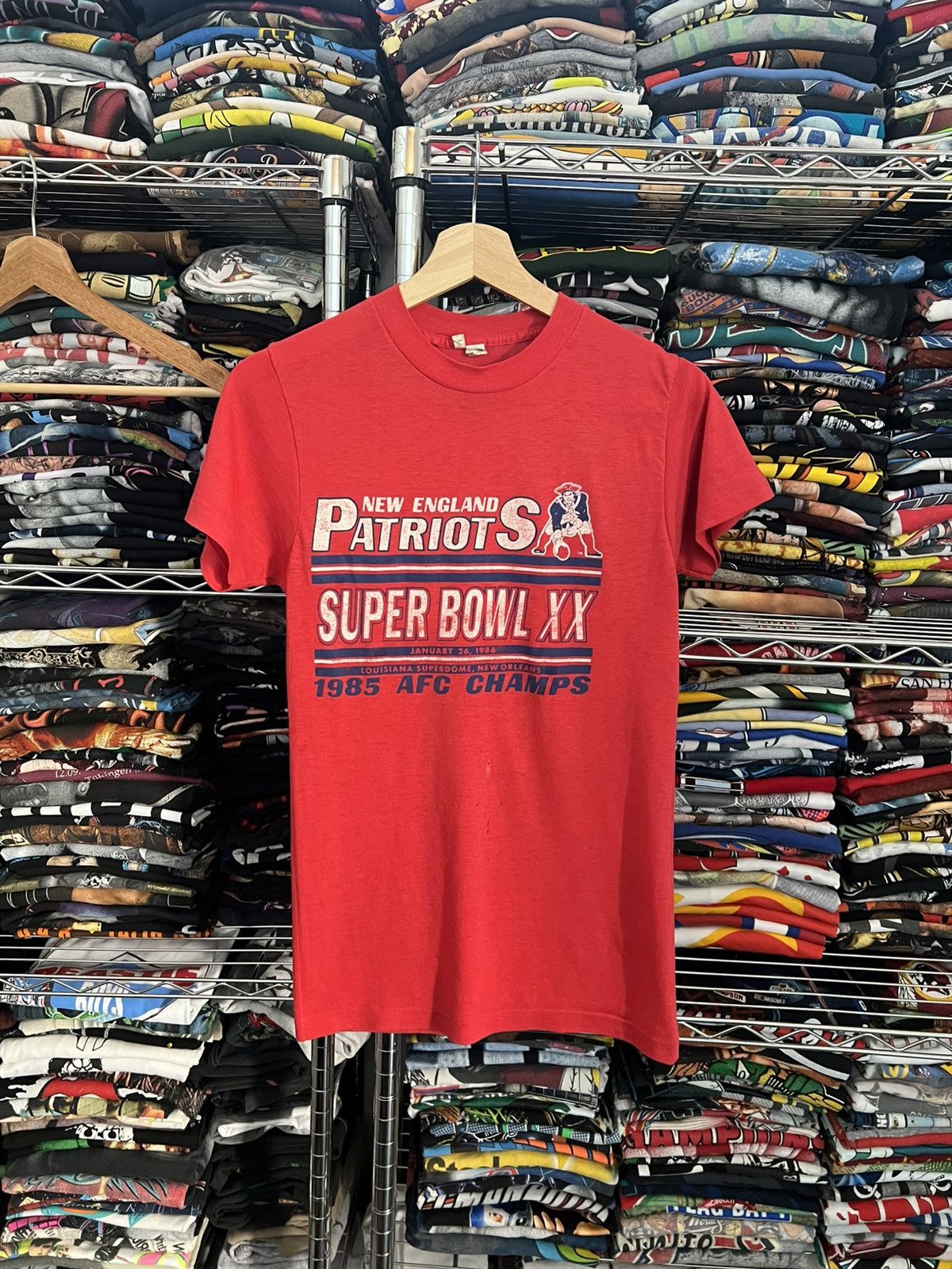 NFL 1986 Super Bowl XX New England Patriots 80s Tee Size US M / EU 48-50 / 2 - 1 Thumbnail