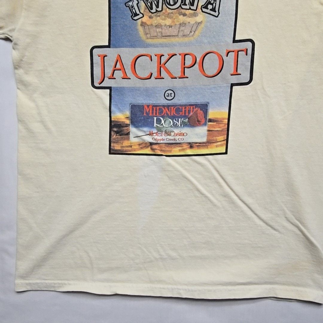 Vintage Vintage I Won A Jackpot Graphic Tee Casino M Mens Shirt Size US M / EU 48-50 / 2 - 3 Thumbnail