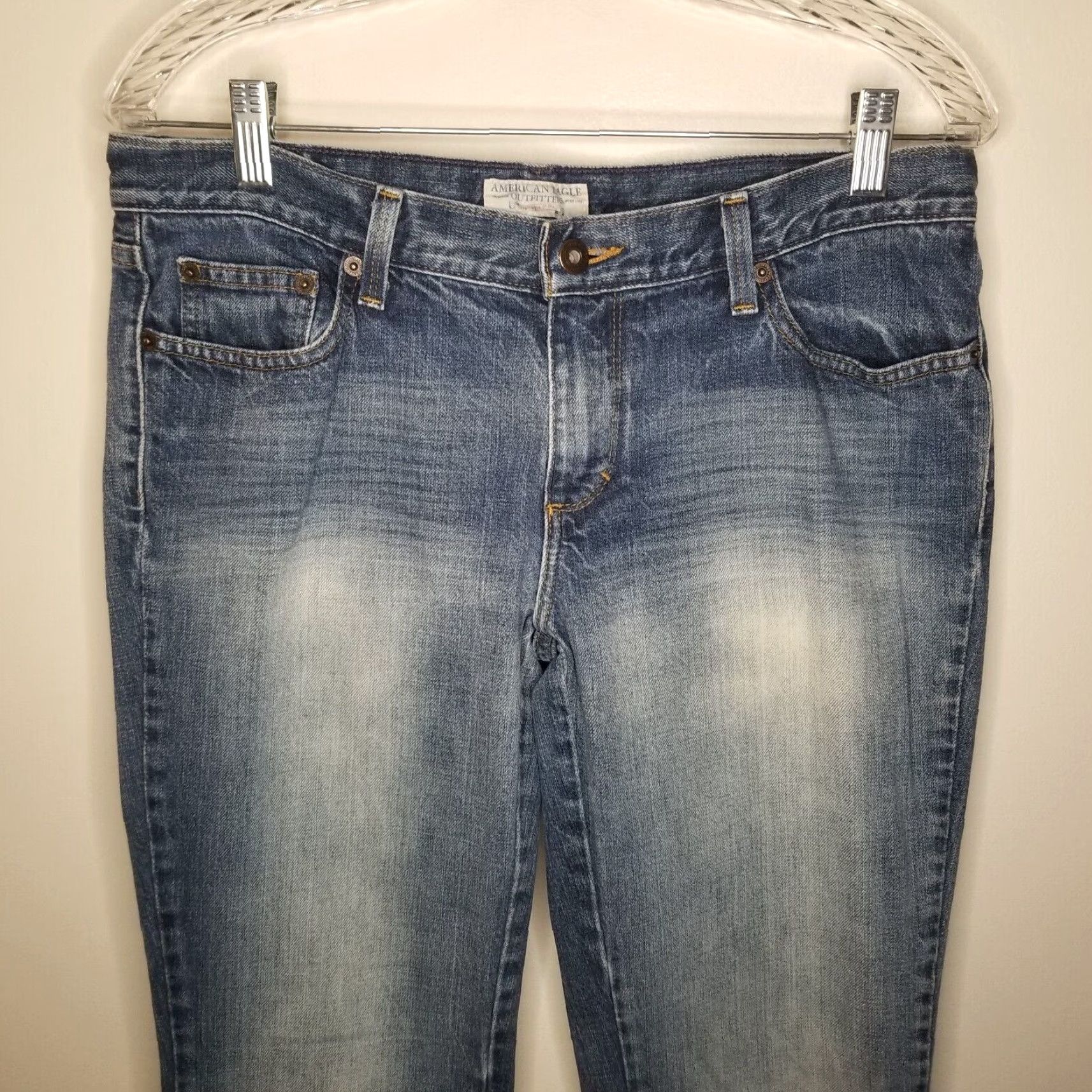 American Eagle Outfitters American Eagle Women's Straight Blue Hipster Jeans Size 8 Regular Size 30" / US 8 / IT 44 - 2 Thumbnail
