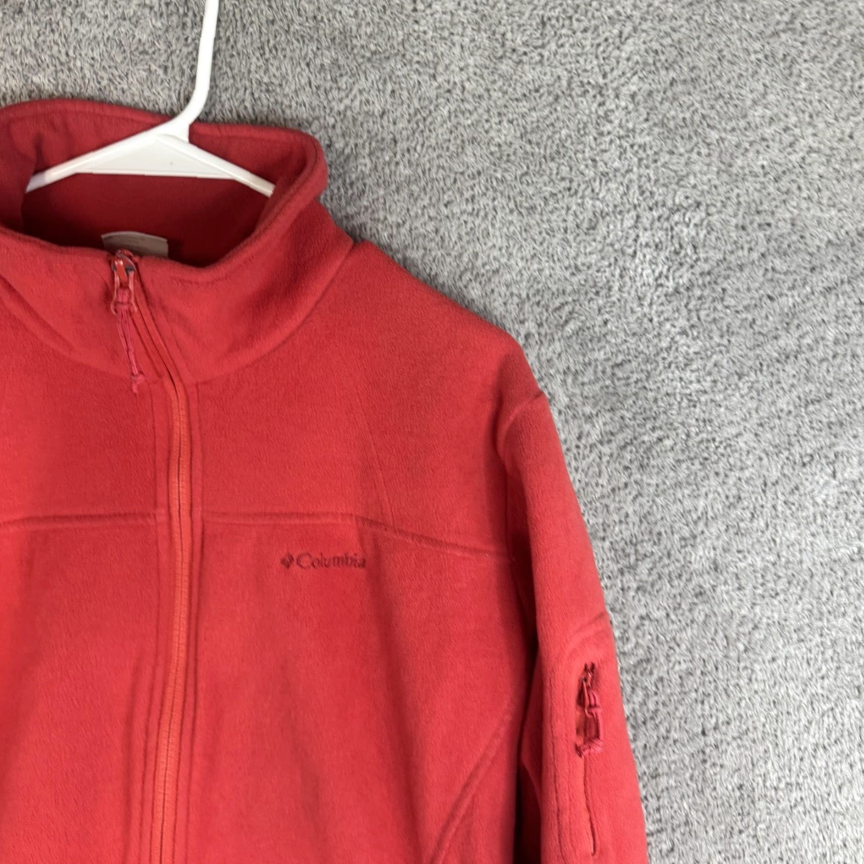Vintage Columbia Fleece Jacket Womens Large Red Full Zip Pockets Outdoor Wear Size L / US 10 / IT 46 - 4 Thumbnail
