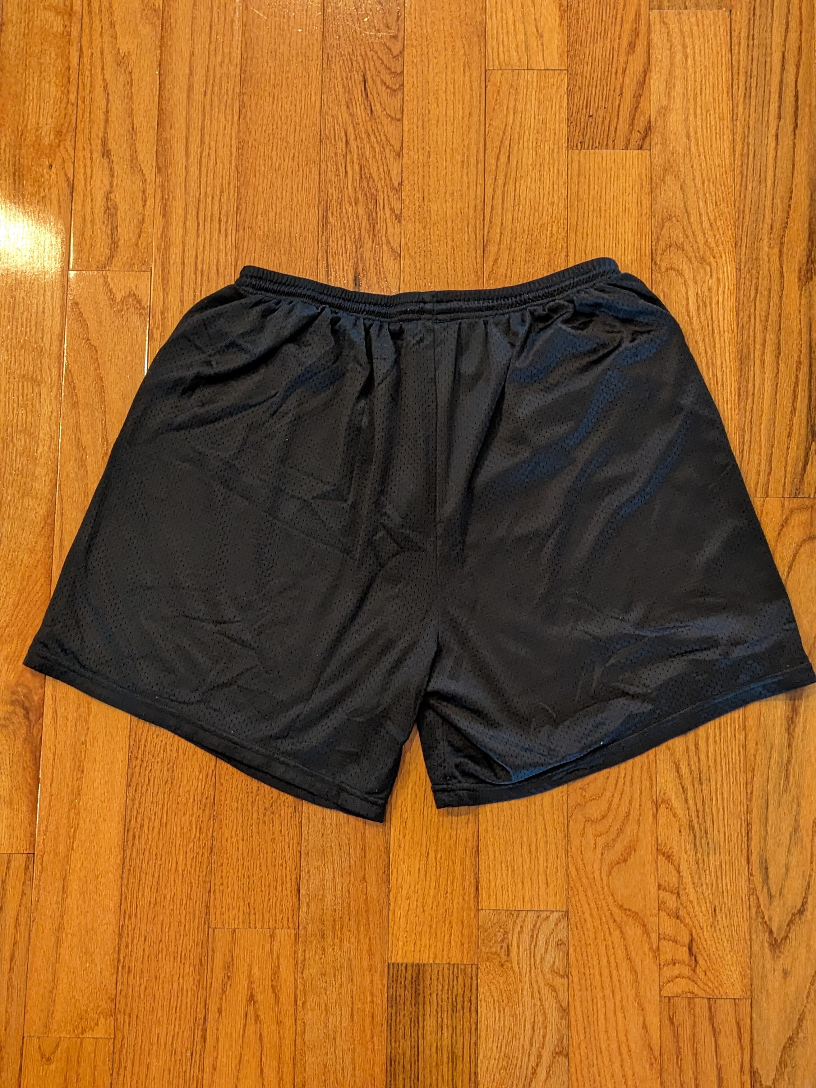 Nike × Vintage Vintage 90s Nike Mini Swoosh Essential X-Large Black Shorts Size US 31 - 4 Thumbnail