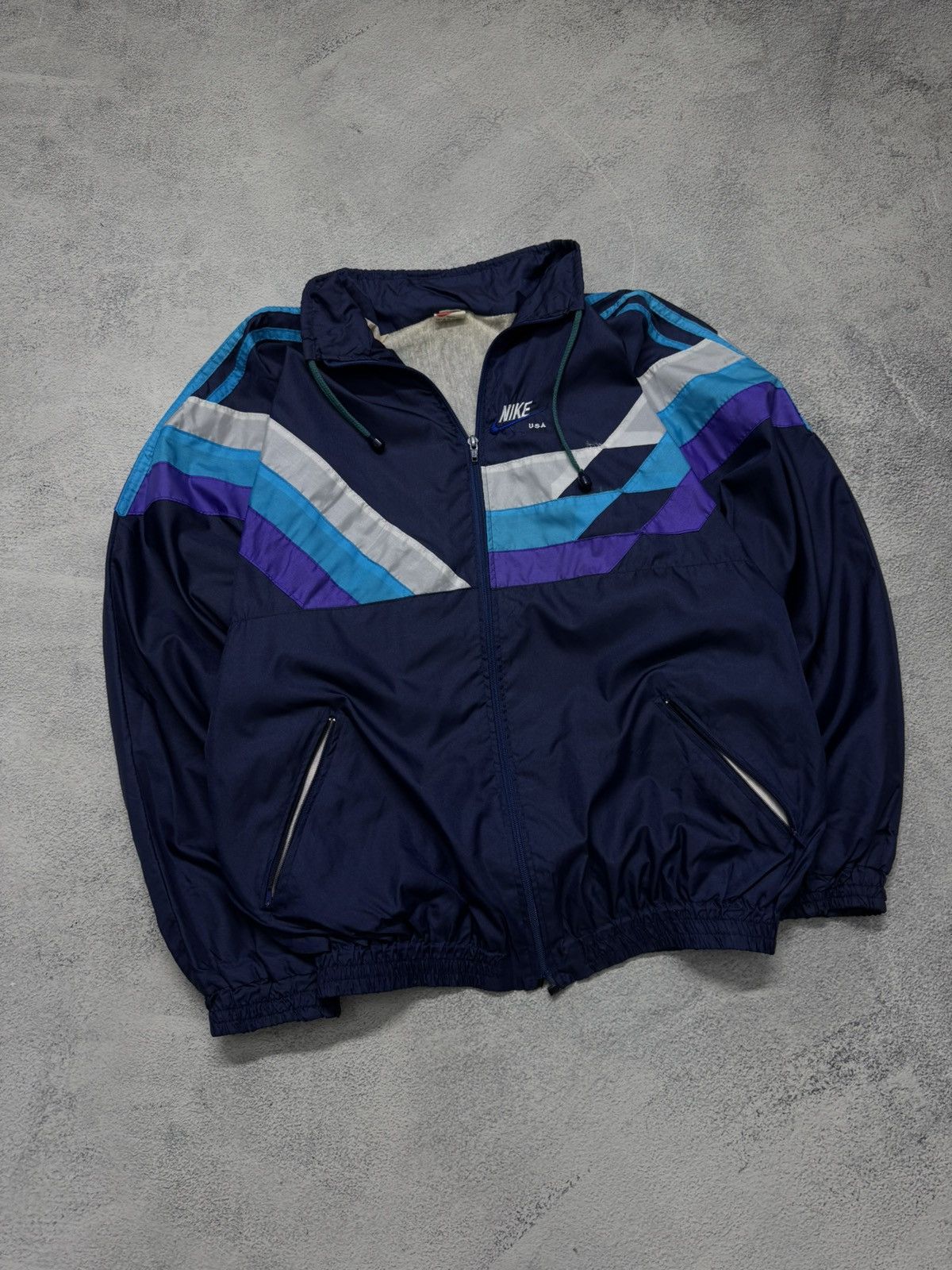 Nike Vintage Nike Track Jacket Nylon Top Striped 2000s Size US L / EU 52-54 / 3 - 3 Thumbnail
