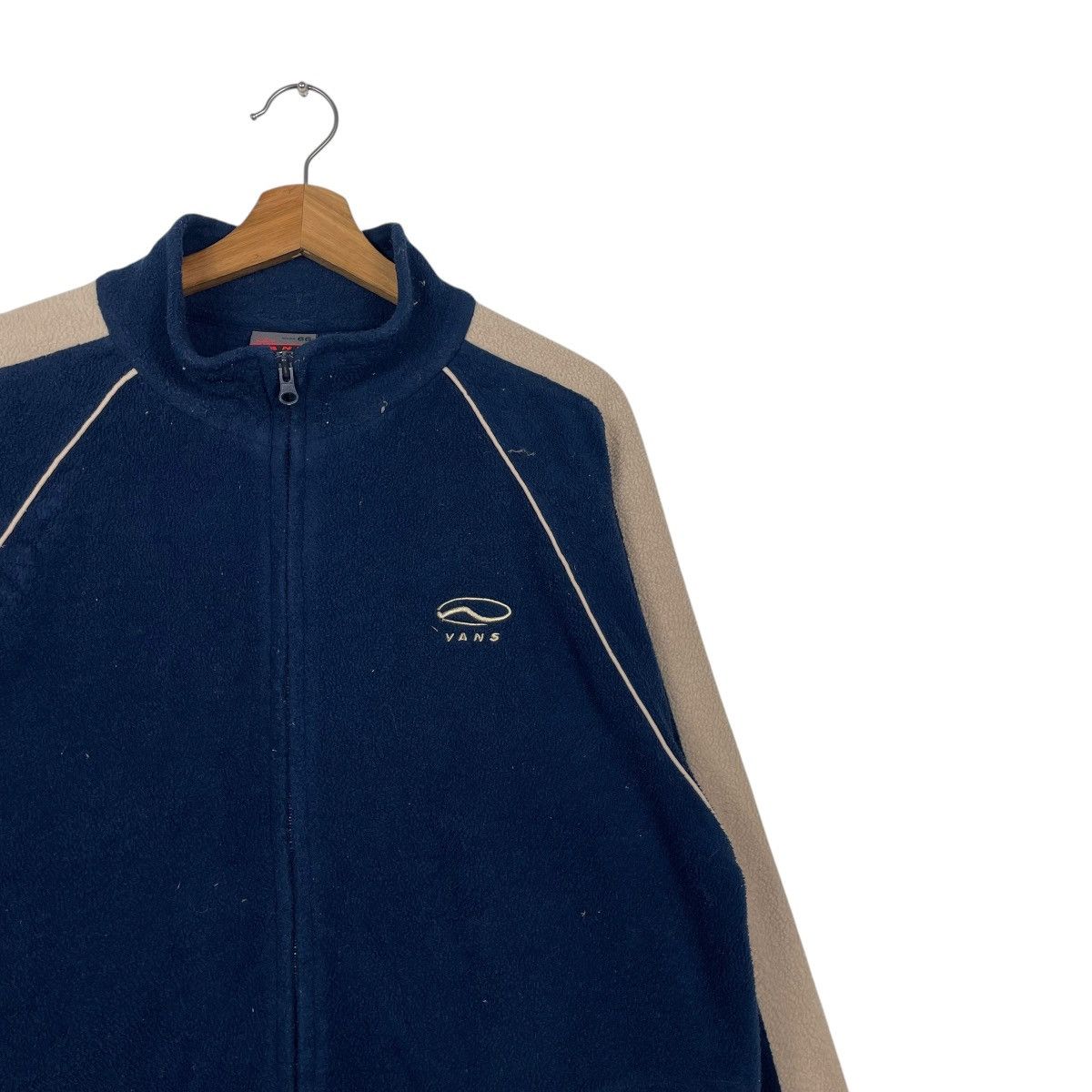 Japanese Brand 💥90s VANS SKATEBOARD FLEECE ZIPPER JACKET NAVY BLUE Size US M / EU 48-50 / 2 - 5 Thumbnail