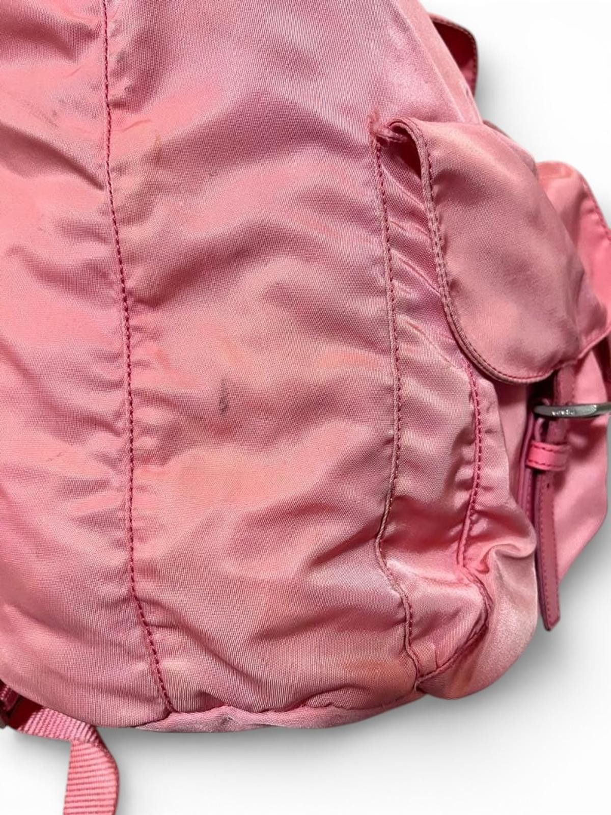 Prada Prada - Pink Nylon Backpack Buckle Detail Size ONE SIZE - 5 Thumbnail
