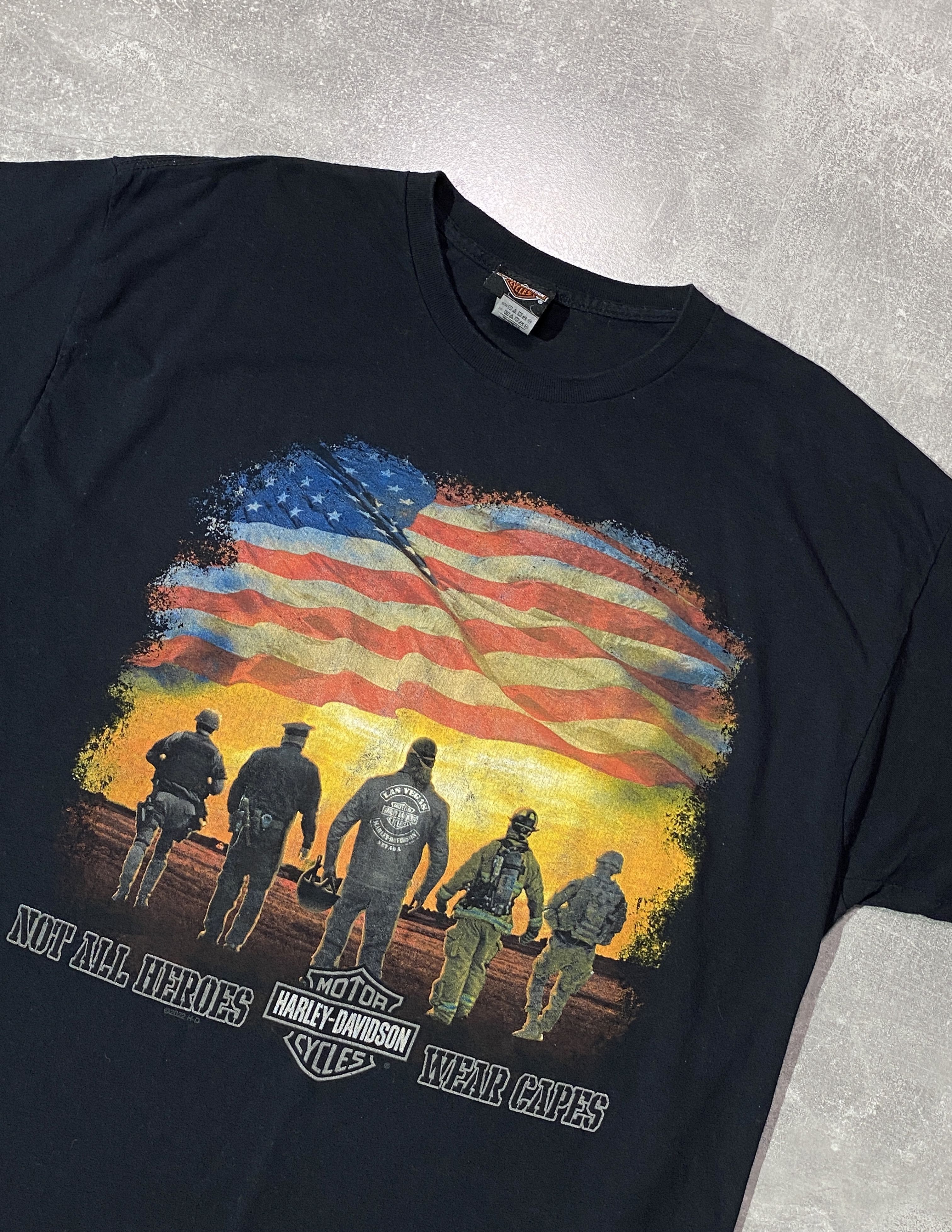 Harley Davidson Harley Davidson "American Hero" Big Logo T-shirt Size US XL / EU 56 / 4 - 2 Thumbnail