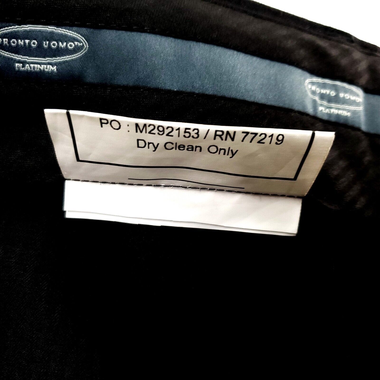 Pronto Uomo Pronto Uomo Platinum Wool Dress Pants 43/28 Gray Flat Font H Size 42R - 4 Thumbnail