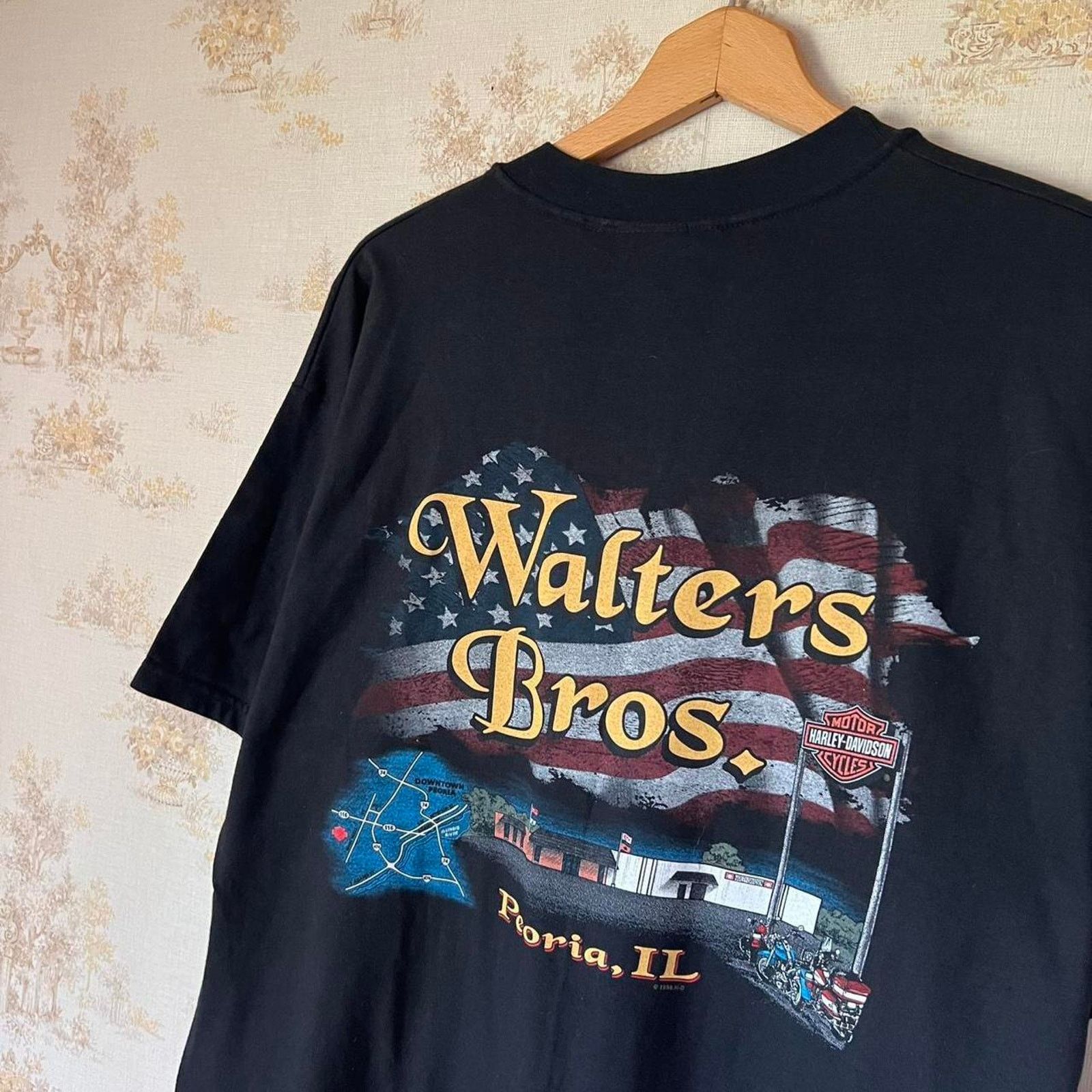 Harley Davidson 90s Harley-Davidson Tee | NWT Walters Bros Peoria | Size L Size US L / EU 52-54 / 3 - 4 Thumbnail