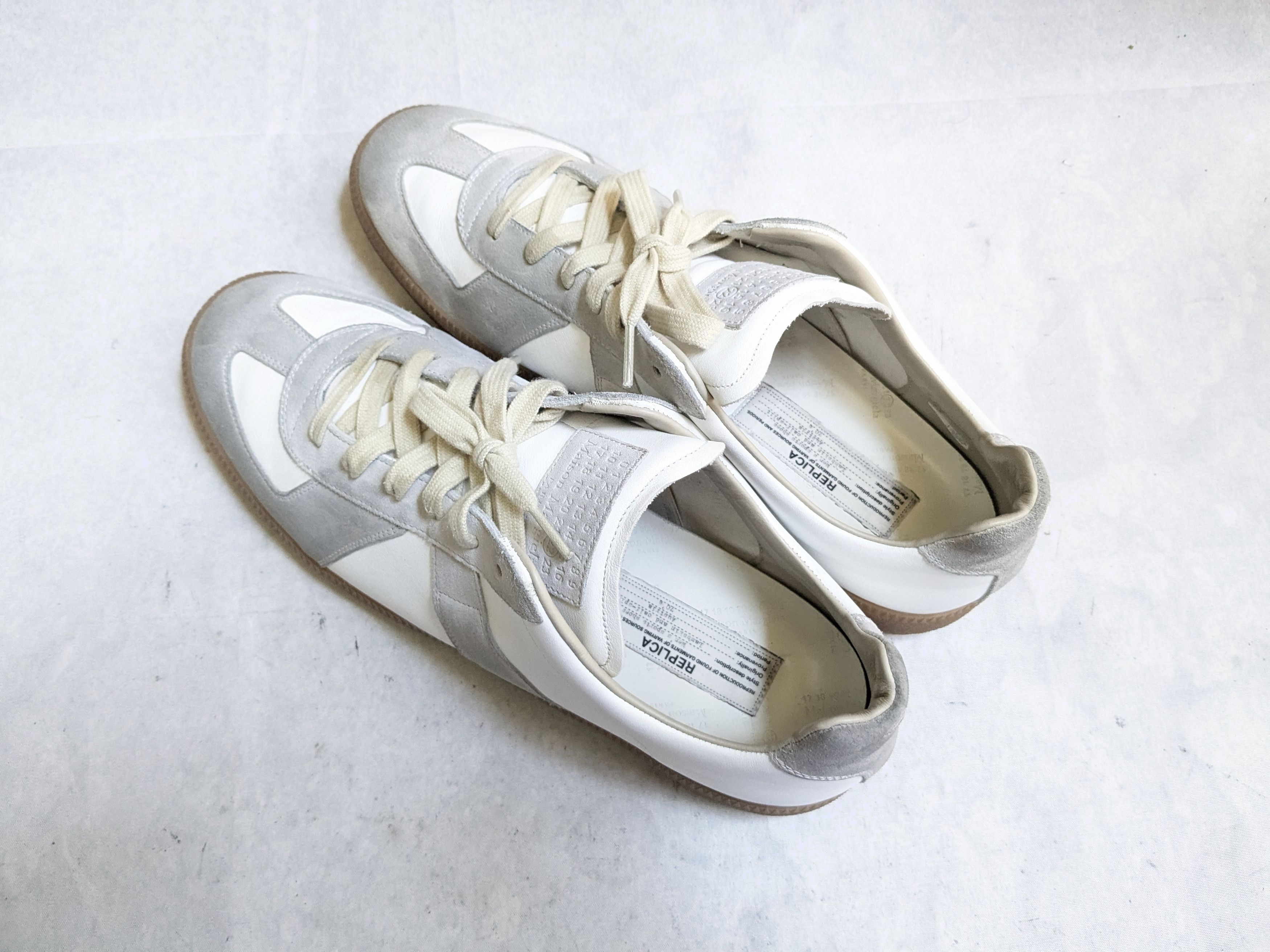 Maison Margiela Maison Margiela Replica GAT Sneaker white gray 13 46 low top Size US 13 / EU 46 - 15 Thumbnail