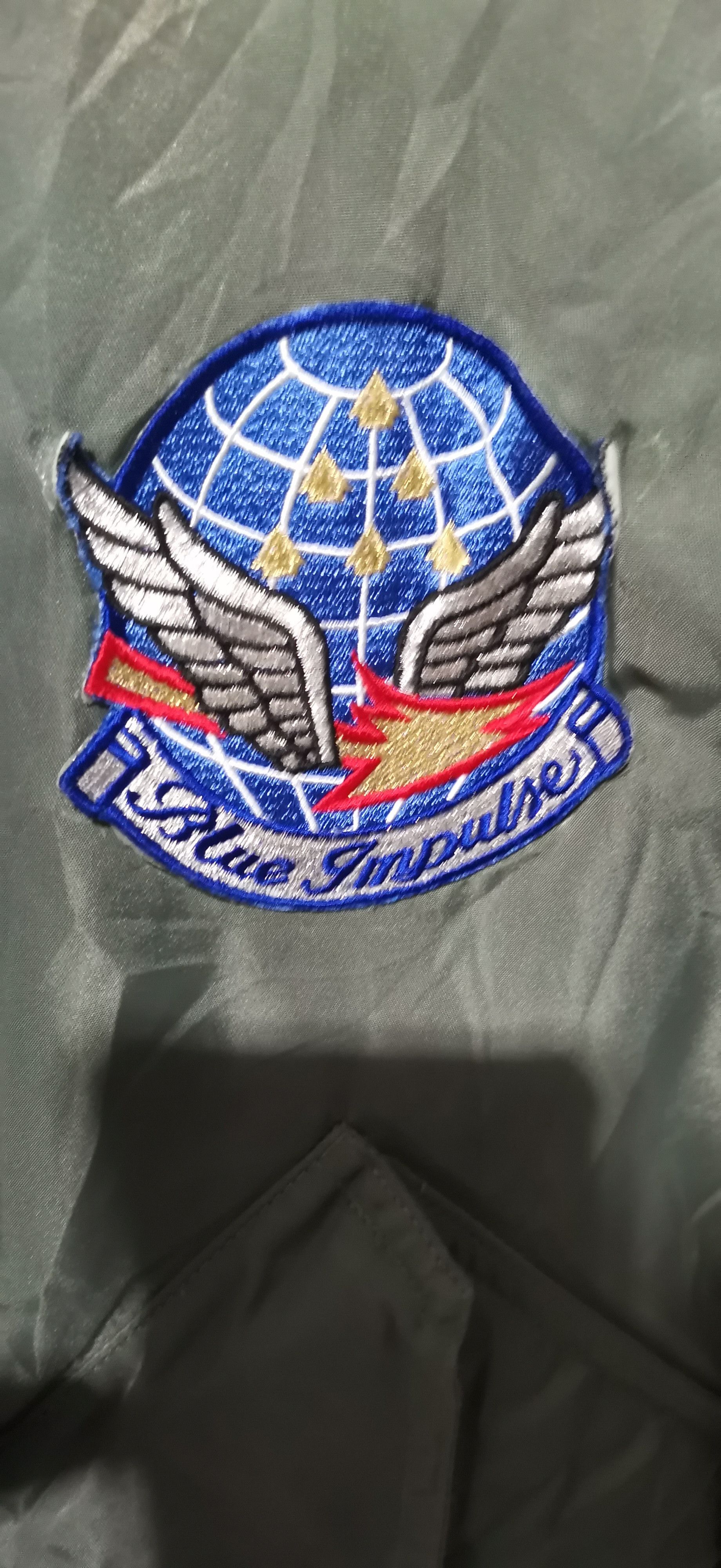 Japanese Brand × Vintage Vintage Bomber japan air force defence jacket Size US L / EU 52-54 / 3 - 5 Thumbnail