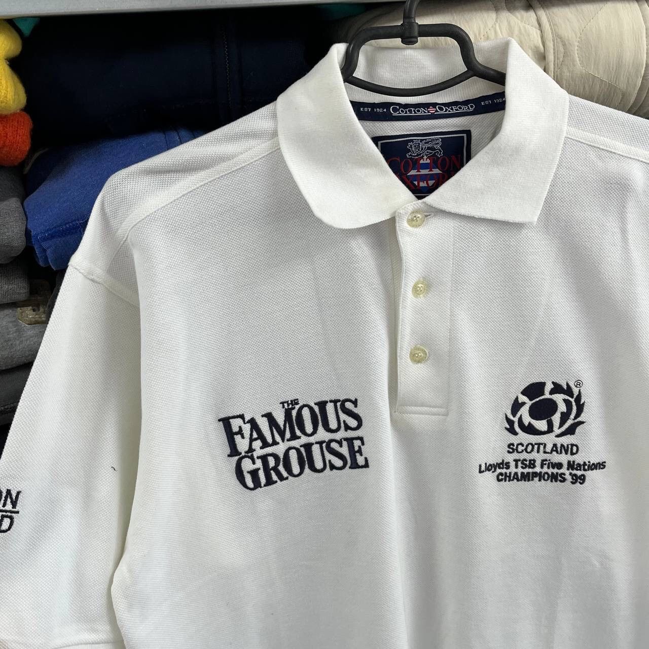 Vintage VTG 1998/199 White T-Shirt Scotland Rugby Union 5 Old Retro Size US M / EU 48-50 / 2 - 4 Thumbnail
