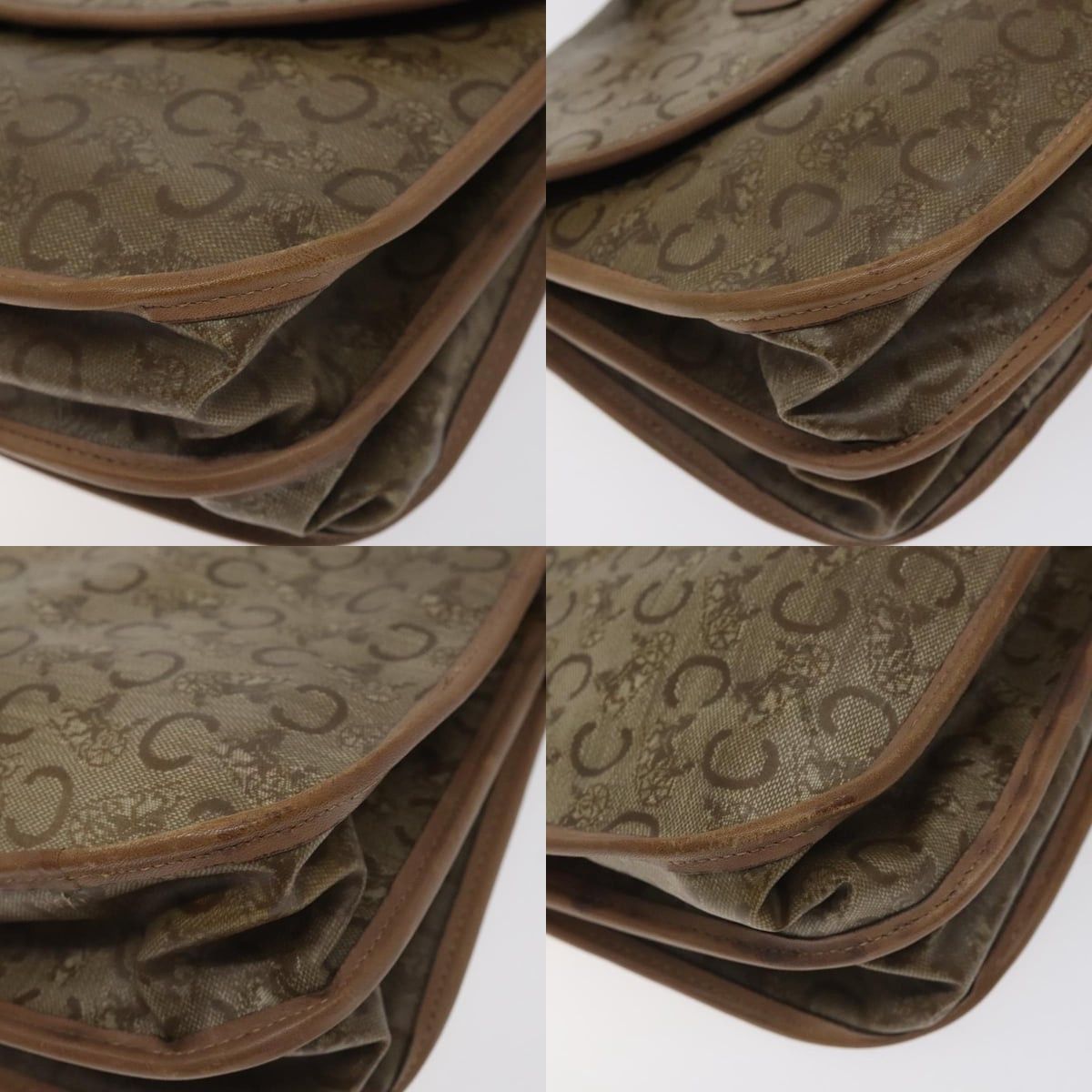 Celine CELINE C Sulky Shoulder Bag Coated Canvas Beige Gold Size ONE SIZE - 10 Thumbnail