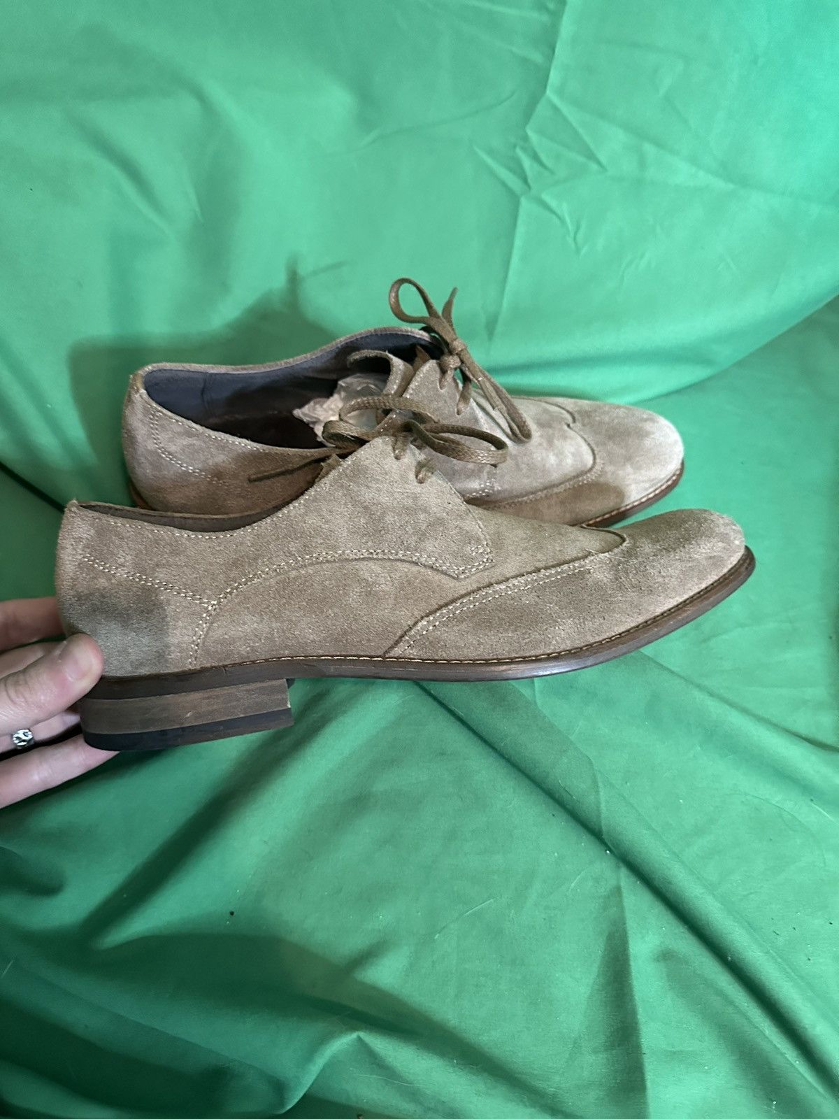 John Varvatos Suede leather derby shoes gray/brown 8 Size US 8 / EU 41 - 2 Thumbnail