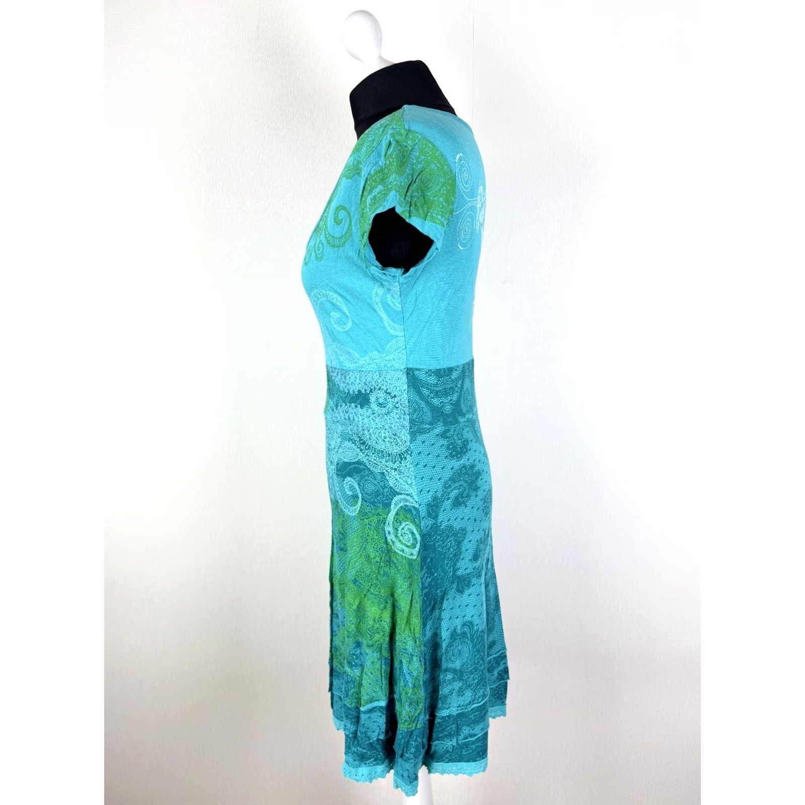 Desigual Desigual Dress XL Womens A-Line Knee Length Blue XS? Size XL / US 12-14 / IT 48-50 - 2 Thumbnail