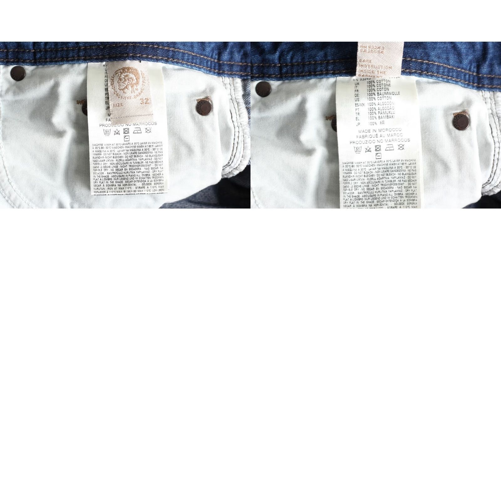 Diesel DIESEL LARKEE 0842M Jeans Men Regular Straight 32x32 DZ7144 Blue Size US 32 / EU 48 - 8 Thumbnail