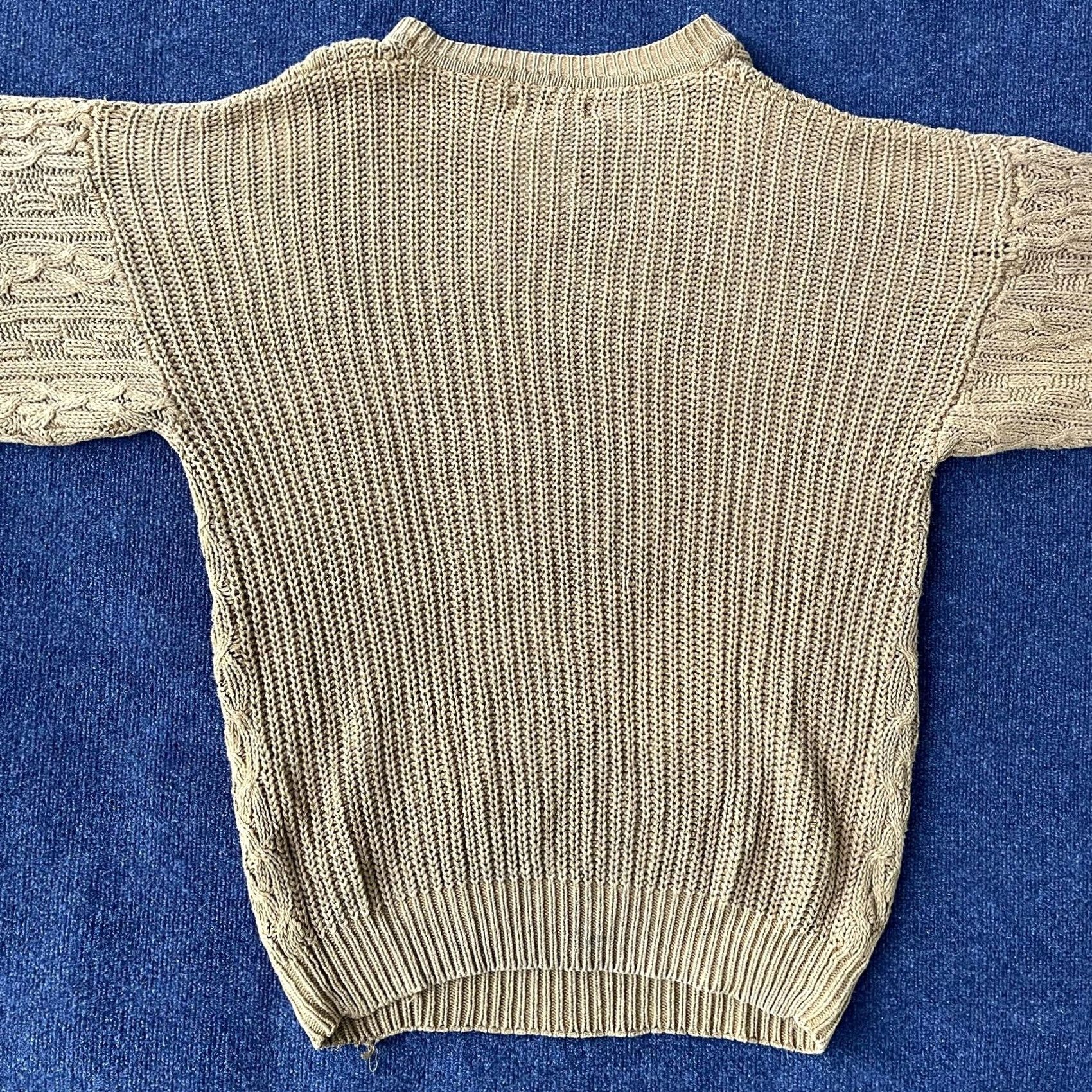 Vintage VINTAGE Ocean Port Sweater Mens XLT Cable Knit Crewneck Pullover Ramie Cotton Blend Size US XL / EU 56 / 4 - 3 Thumbnail