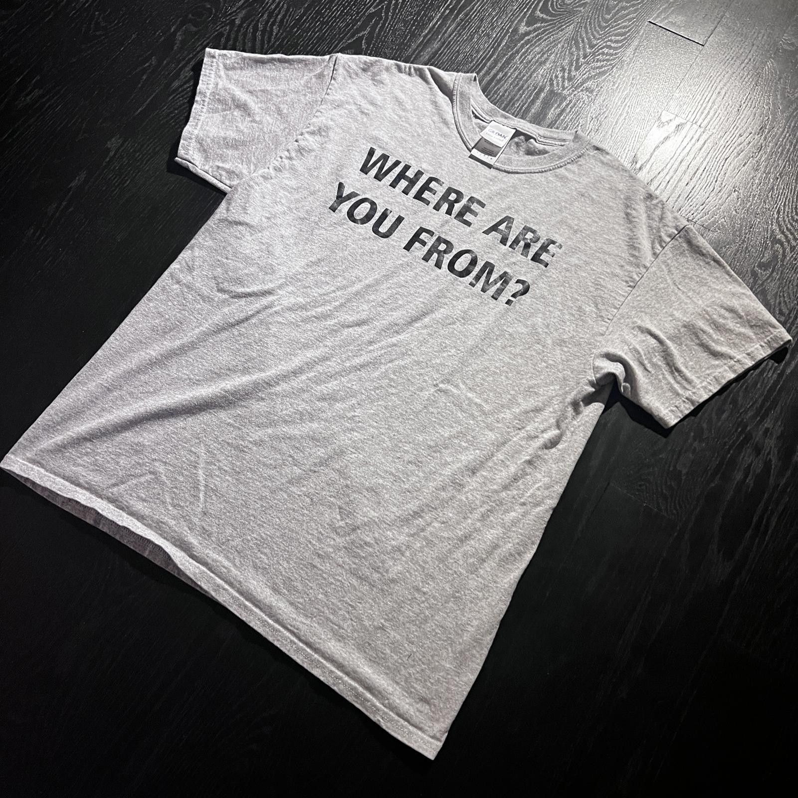Vintage Vintage "Where Are You From?" Tee Shirt Grey Size US L / EU 52-54 / 3 - 2 Thumbnail