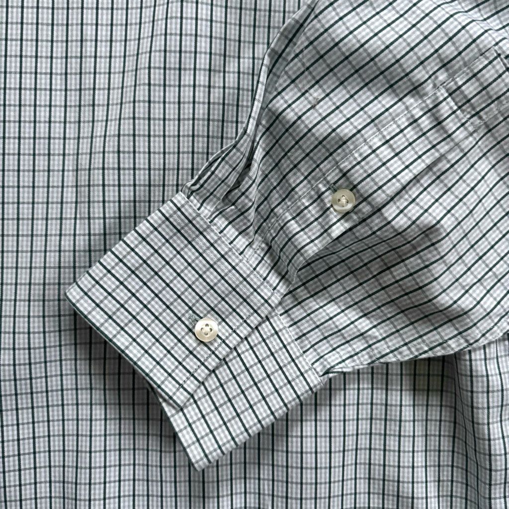 Michael Kors Michael Kors Green Plaid Button-Up Dress Shirt 18.5-34/35 Size US XL / EU 56 / 4 - 3 Thumbnail
