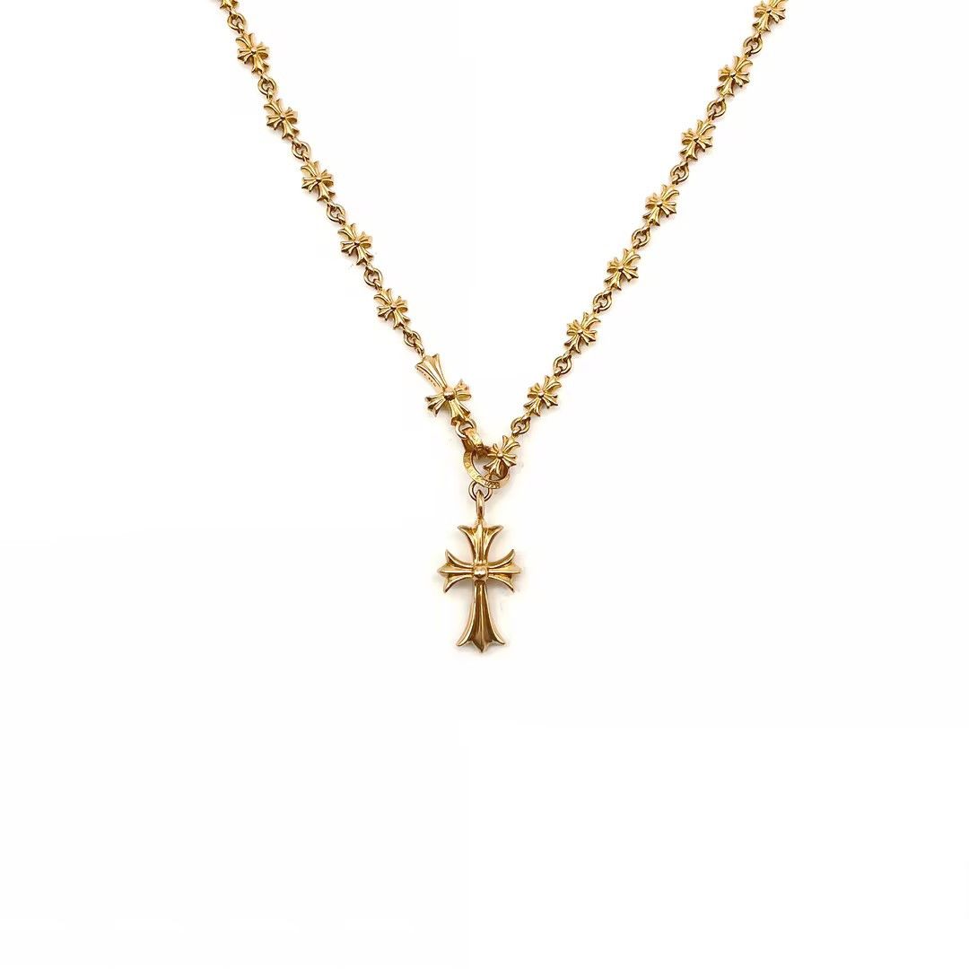 Chrome Hearts Chrome Hearts 22K Gold Tiny E Chokechain Necklace Size ONE SIZE - 2 Thumbnail