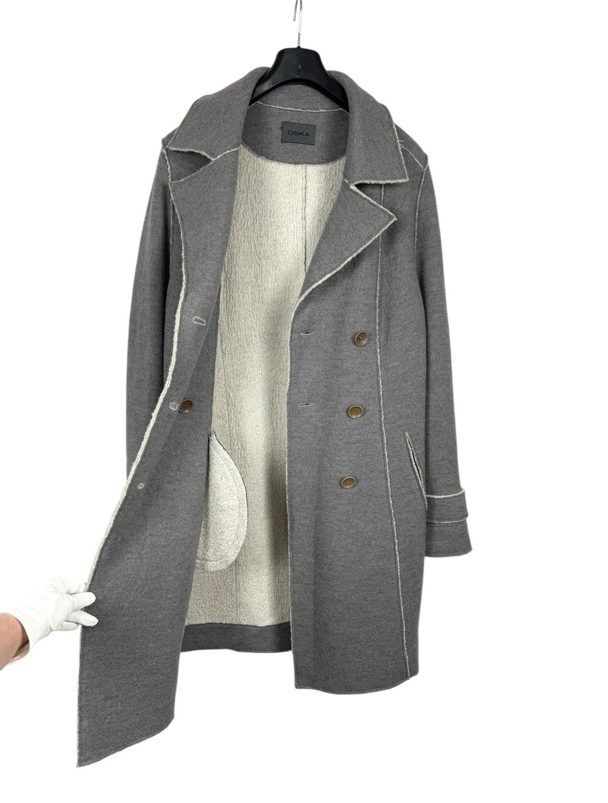 OSKA Oska Wool Over Coat Double-Breasted size 1 Size S / US 4 / IT 40 - 10 Thumbnail