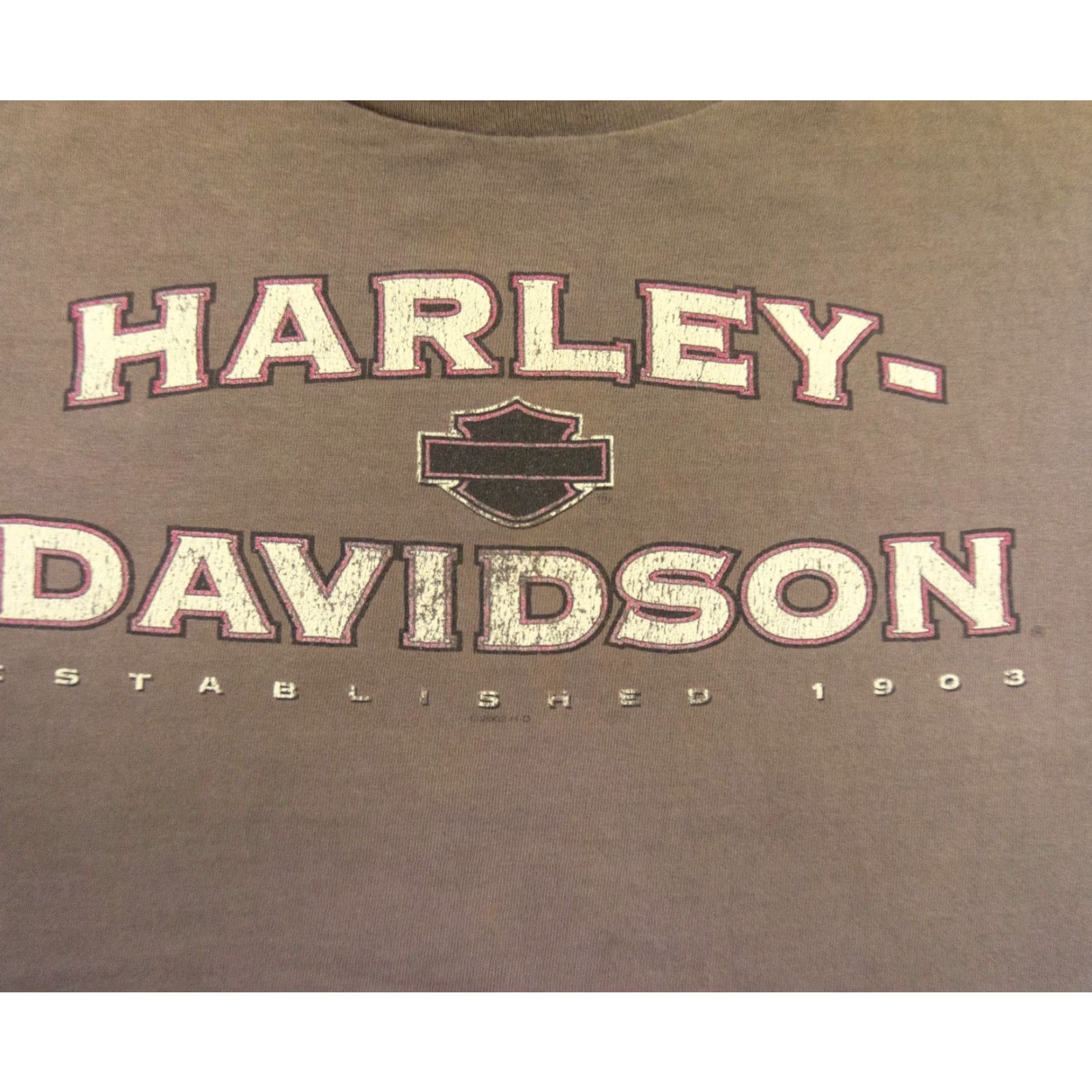 Harley Davidson Harley-Davidson Shirt Men XL Brown Short Sleeve Crew Neck Logo Motorcycle Mens Size US XL / EU 56 / 4 - 2 Thumbnail