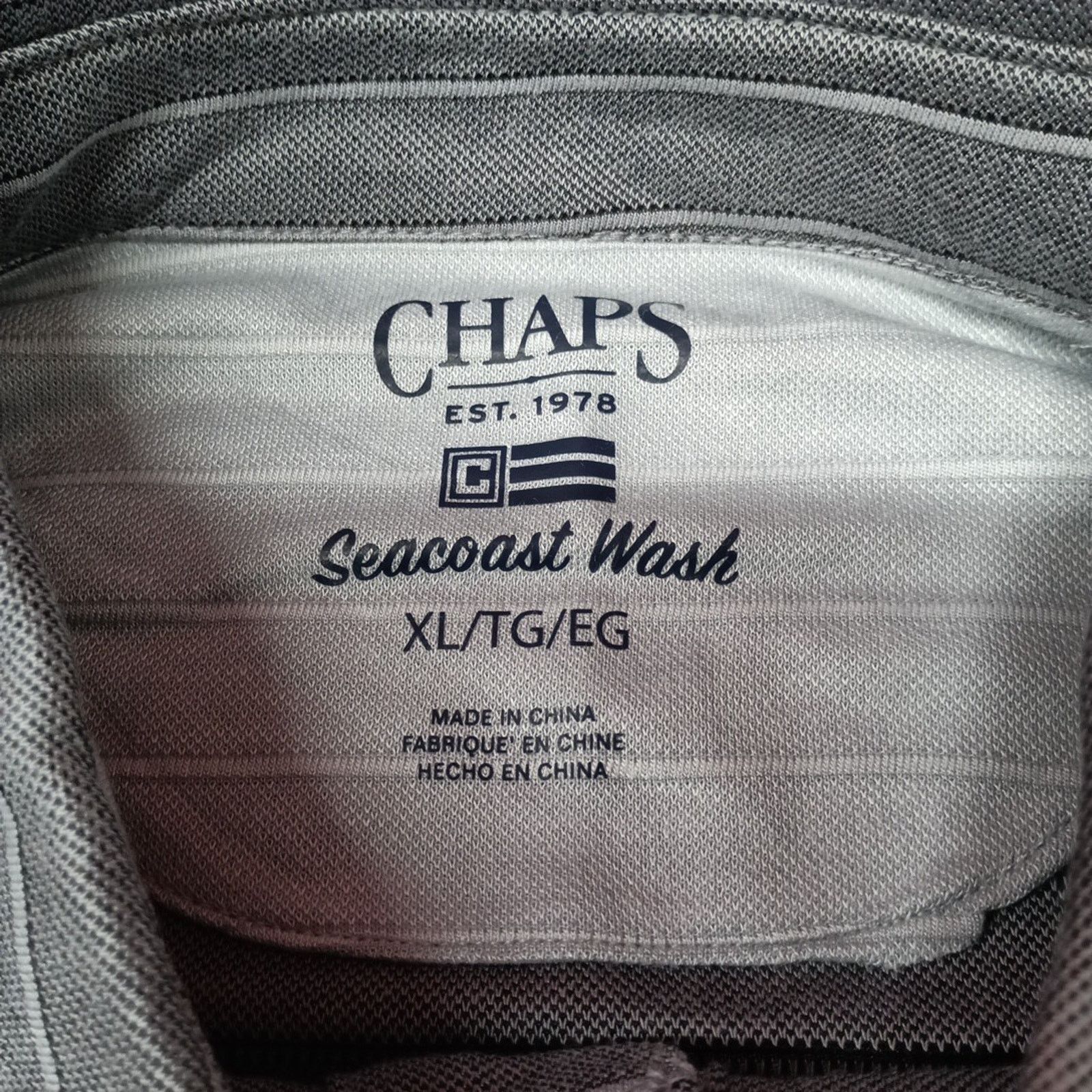 Chaps Chaps Milton Polo Shirt Men's XL Gray Seacoast Wash Soft Size US XL / EU 56 / 4 - 3 Thumbnail