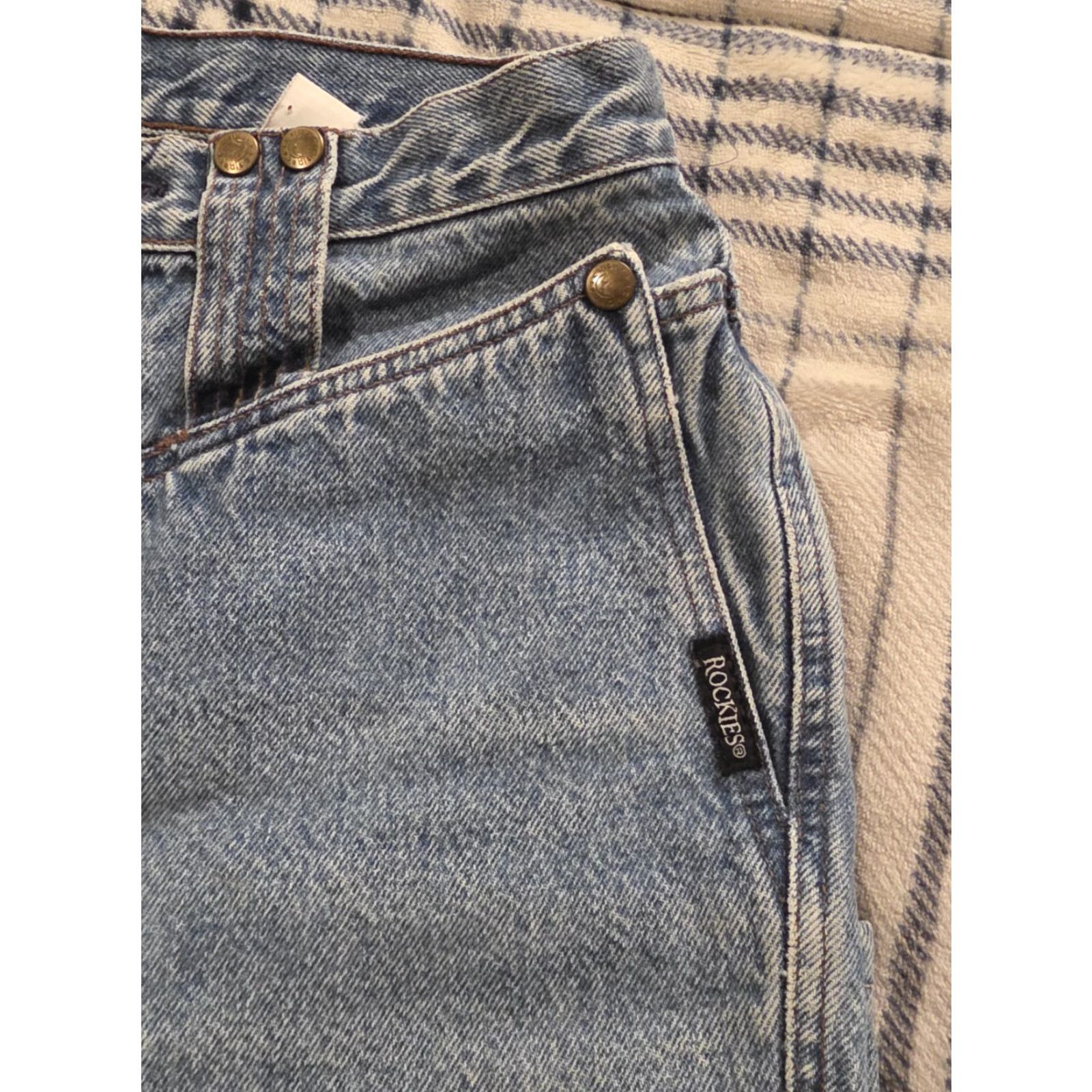 Vintage VINTAGE Rocky Mountain Jeans Women Tapered Jeans 31/11 Blue 100% Cotton USA 90s 80s Western Wear Mens? Size 24" / US 00 / IT 34 - 5 Thumbnail