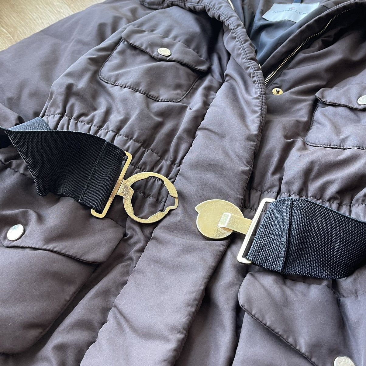 Moncler Moncler Nantes Belted Down Puffer Hooded Jacket Size 3 Size L / US 10 / IT 46 - 3 Thumbnail