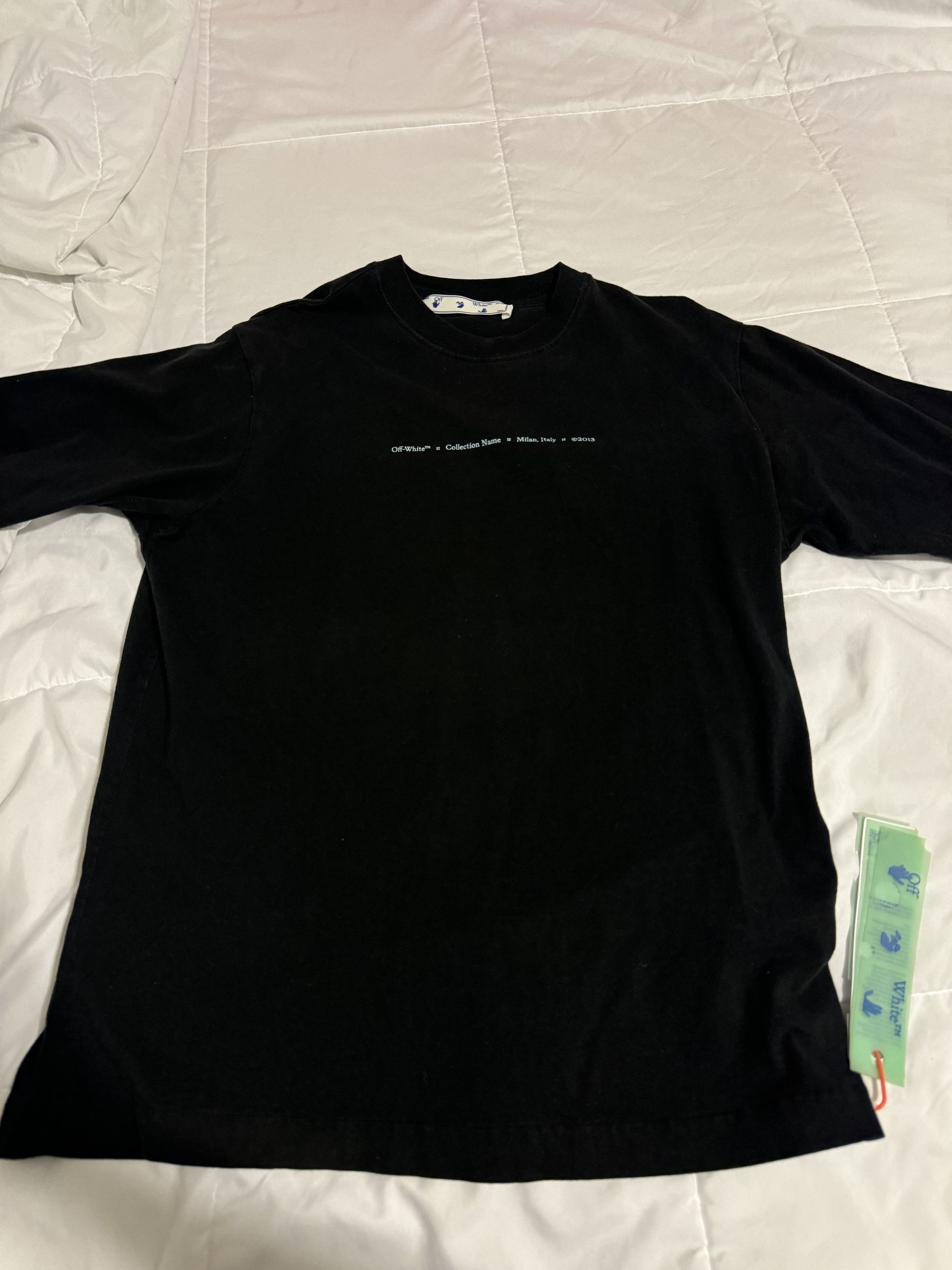 image of Off White Marker S/s Skate Tee Black - M, Men's (Size Medium)