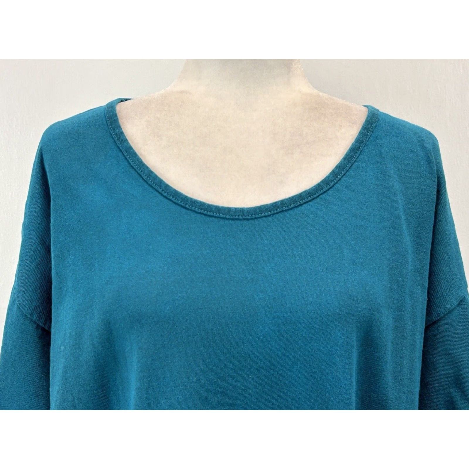 Vintage VINTAGE Liz & Jane T-Shirt S/M Teal Oversized Casual Short Sleeve Made in USA Size S / US 4 / IT 40 - 5 Thumbnail